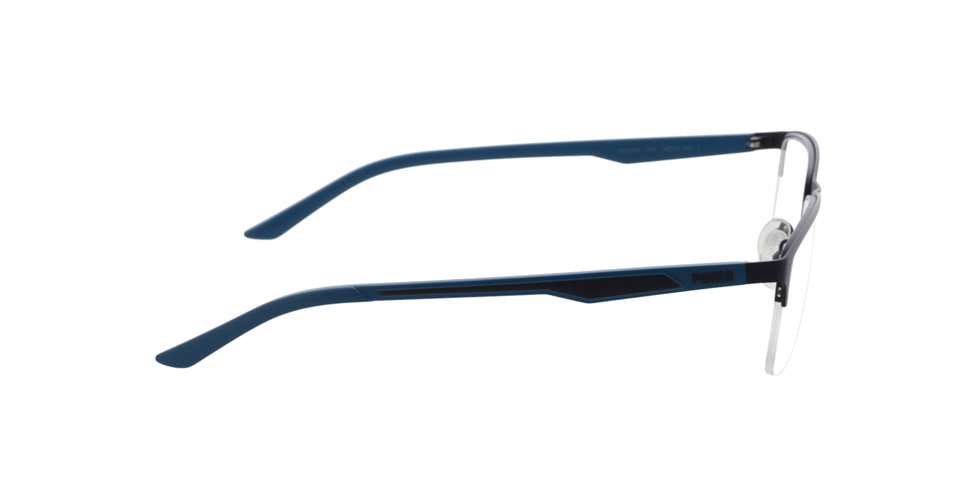 PU0373O Blau MetallEyeglass Frames von B24, Seitenansicht