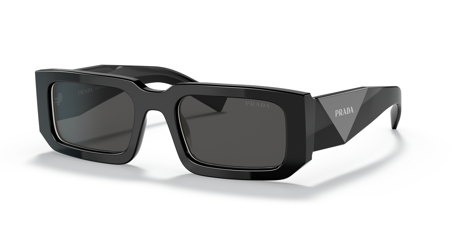PR 06YS Zwart & wit AcetaatSunglass Frames van B24, Hoekweergave