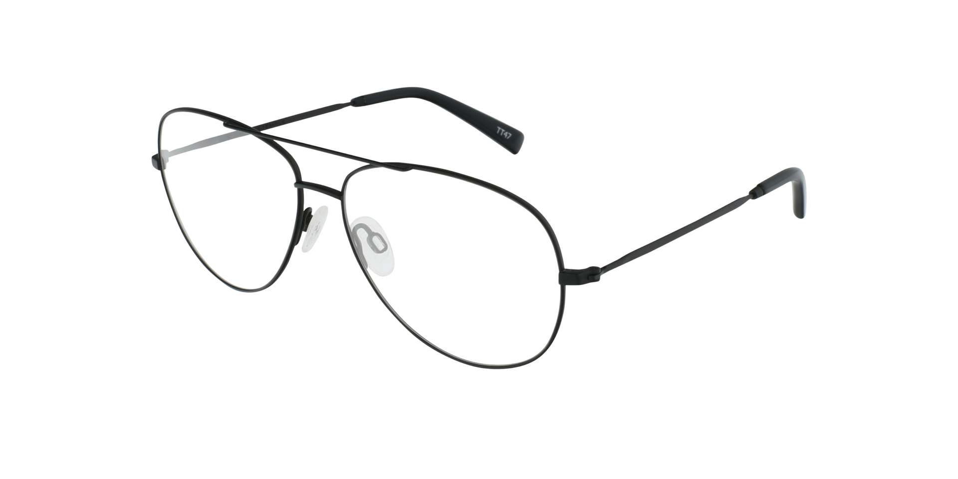 Maverick Black Titanium TitaanEyeglass Frames van B24, Hoekweergave