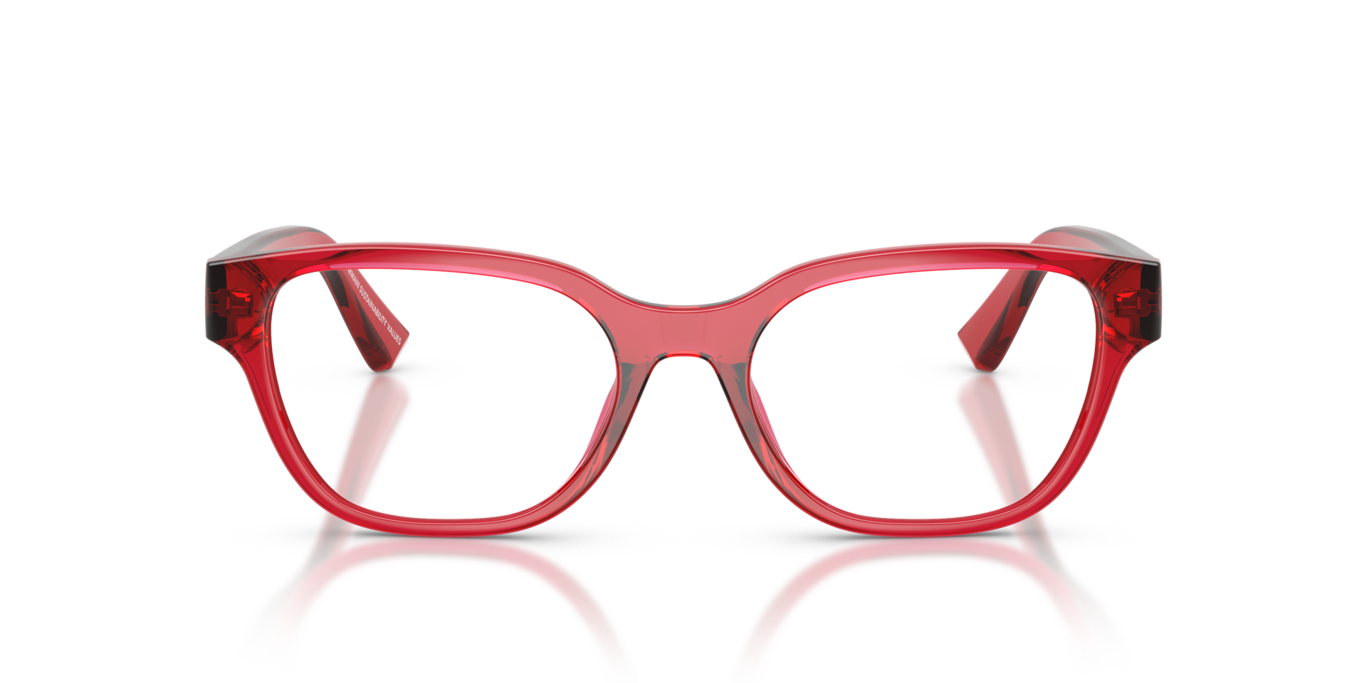 AX3134U Kirschrot transparent KunststoffEyeglass Frames von B24, Vorderansicht