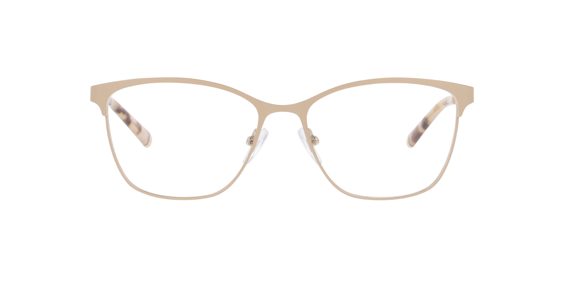 Freya Beige & Gold MetallEyeglass Frames von B24, Vorderansicht