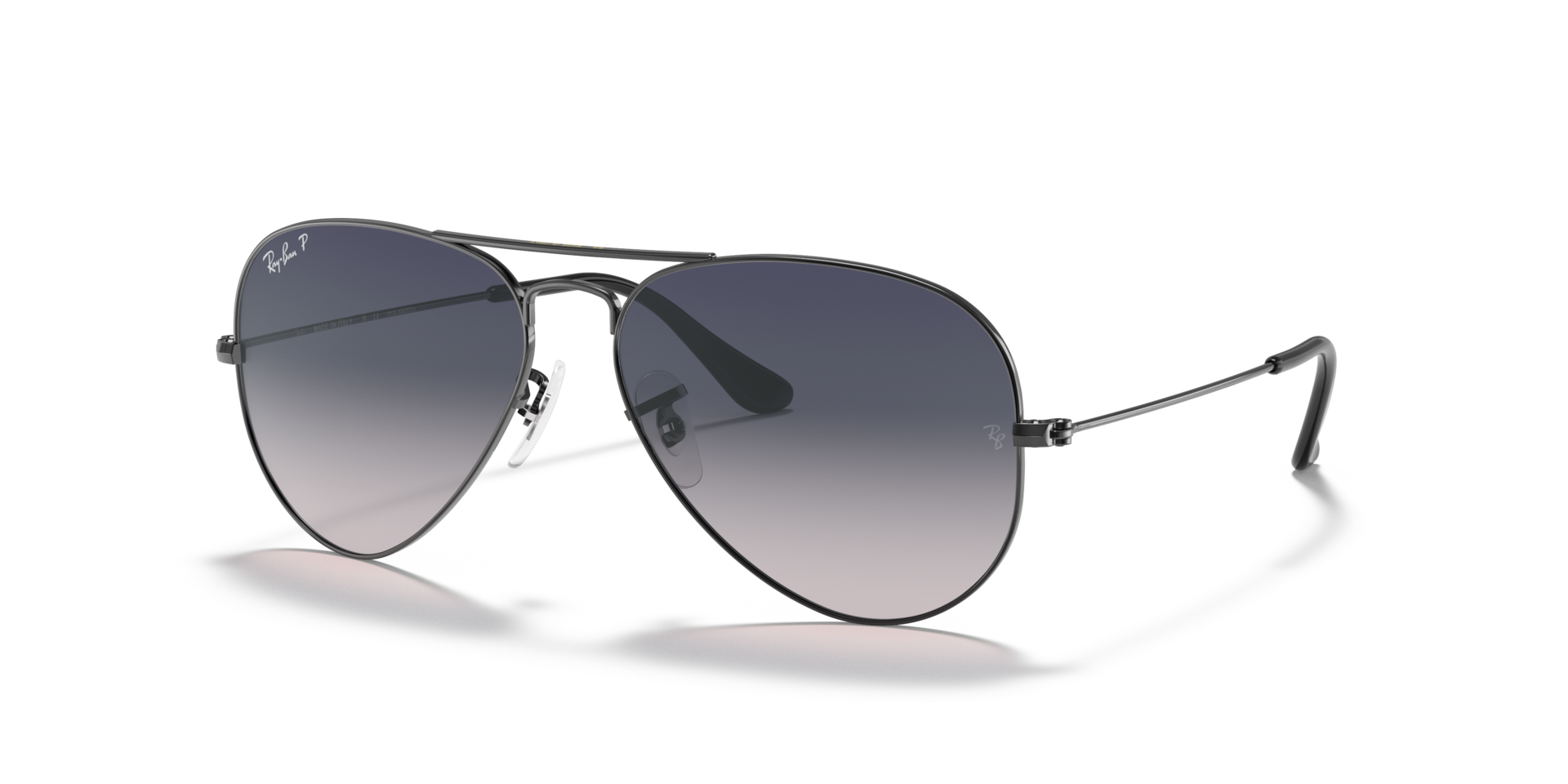 RB3025 Staalgrijs MetaalSunglass Frames van B24, Hoekweergave