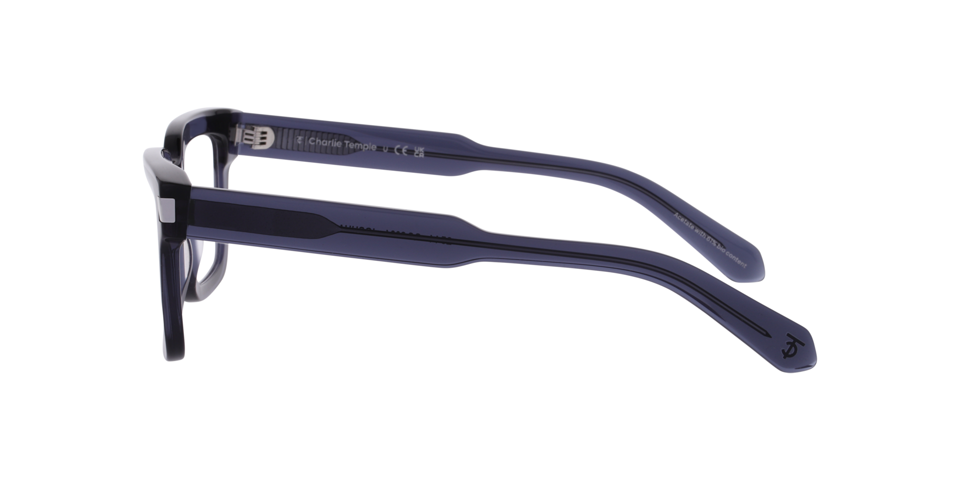 Joshua Kristallblau AcetatEyeglass Frames von B24, Seitenansicht