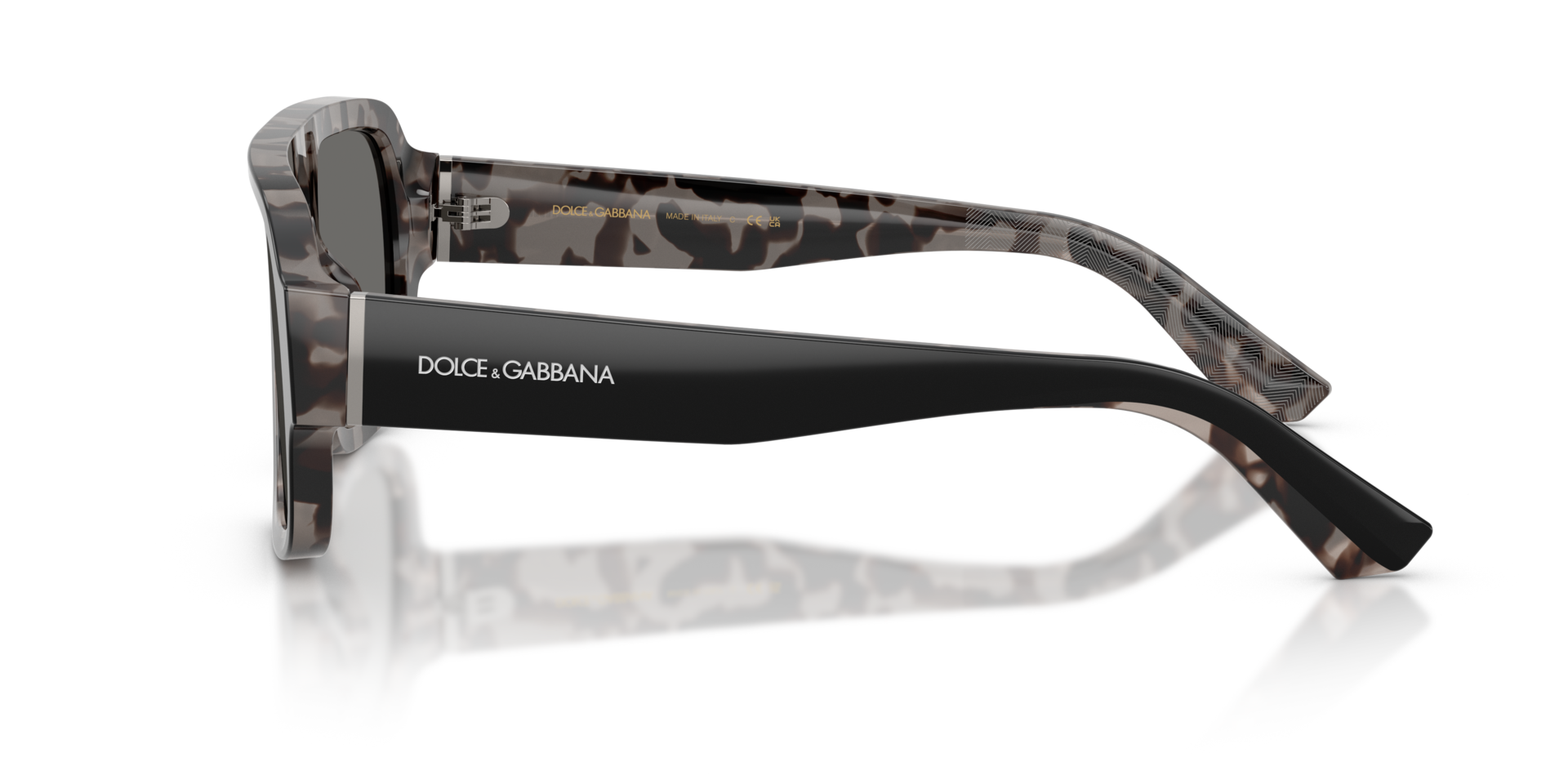 DG4516 Black On Grey Havana AcetaatSunglass Frames van B24, Zijaanzicht