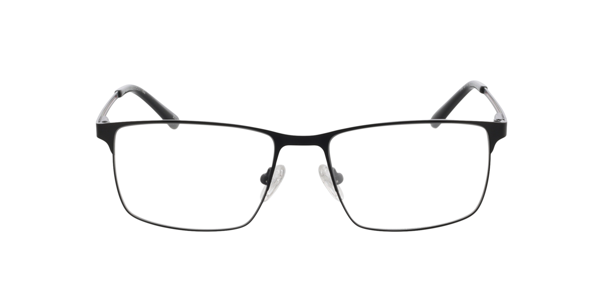 Bowie Mattschwarz MetallEyeglass Frames von B24, Vorderansicht