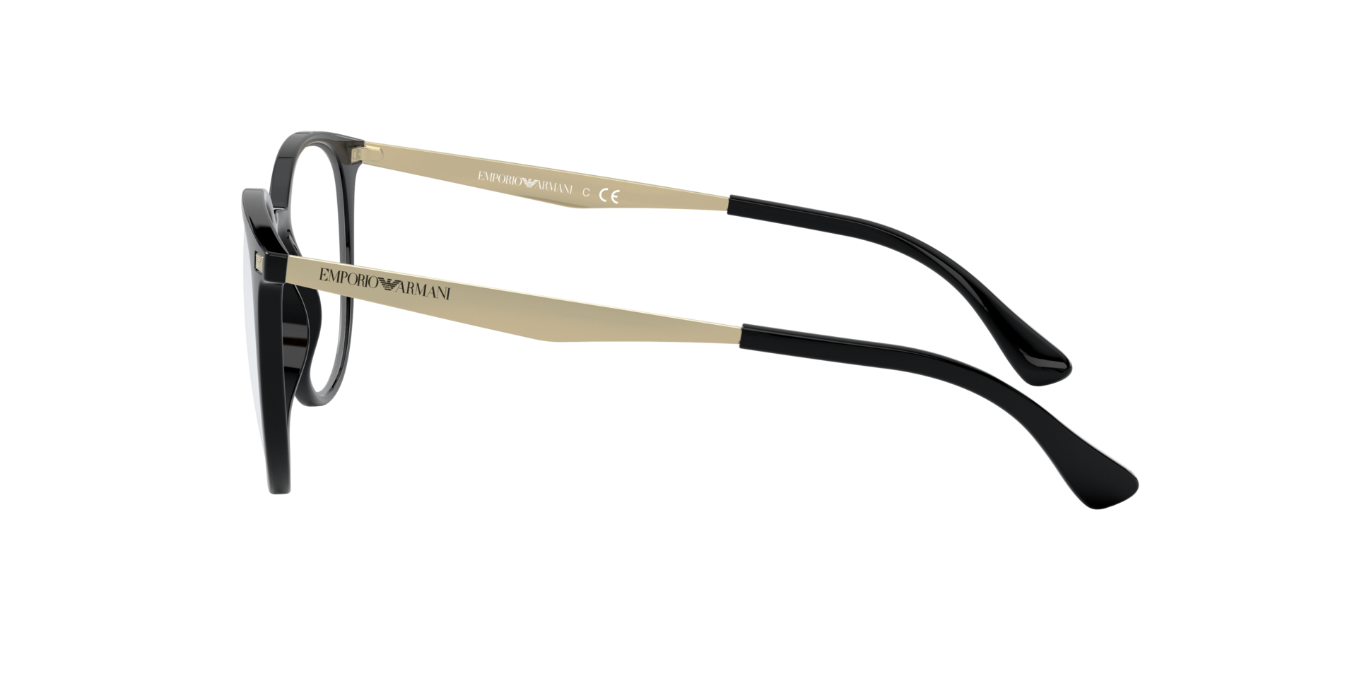 EA3168 Schwarz glänzend KunststoffEyeglass Frames von B24, Seitenansicht