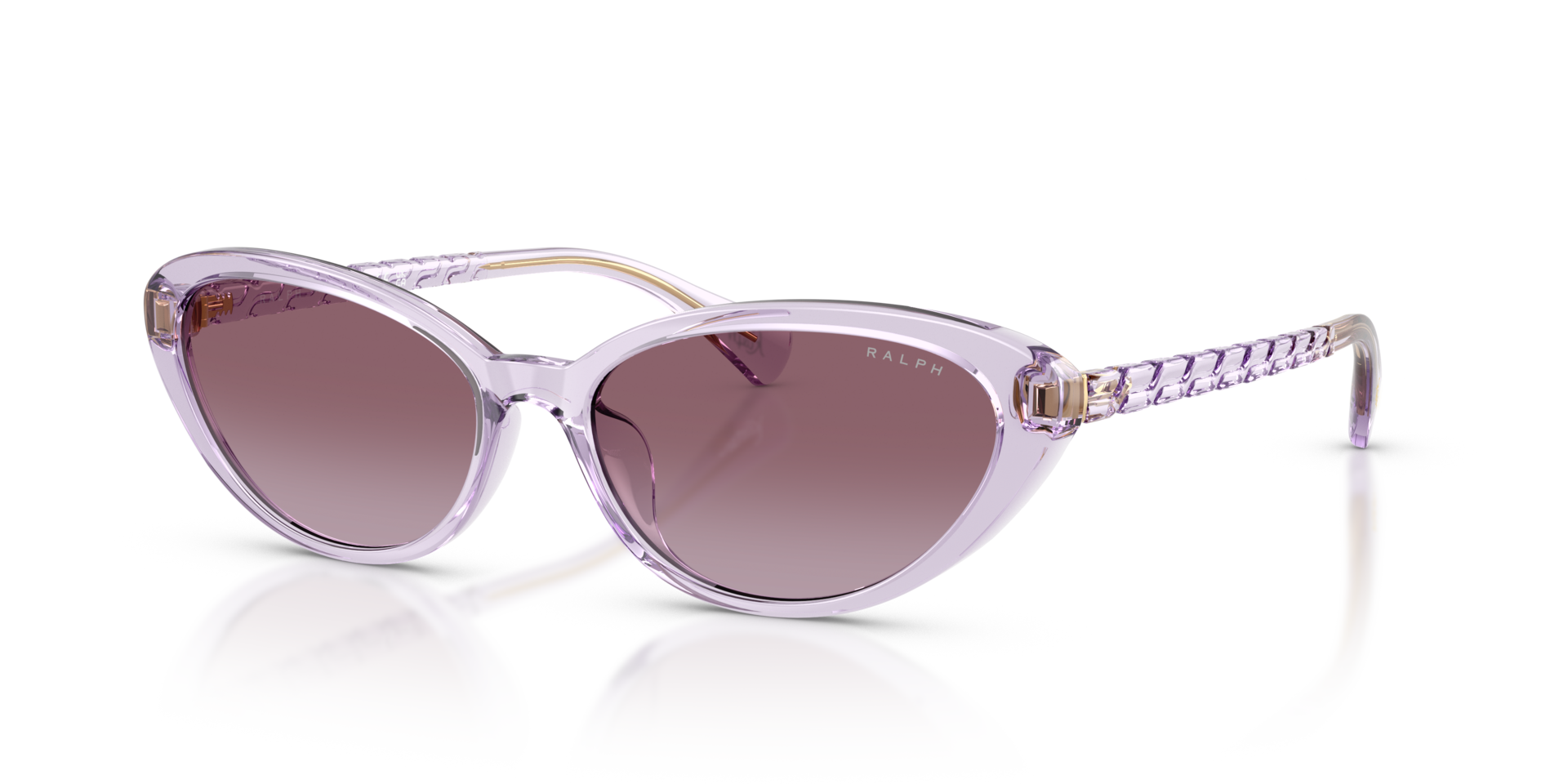 RA5338U Transparant violet KunststofSunglass Frames van B24, Hoekweergave
