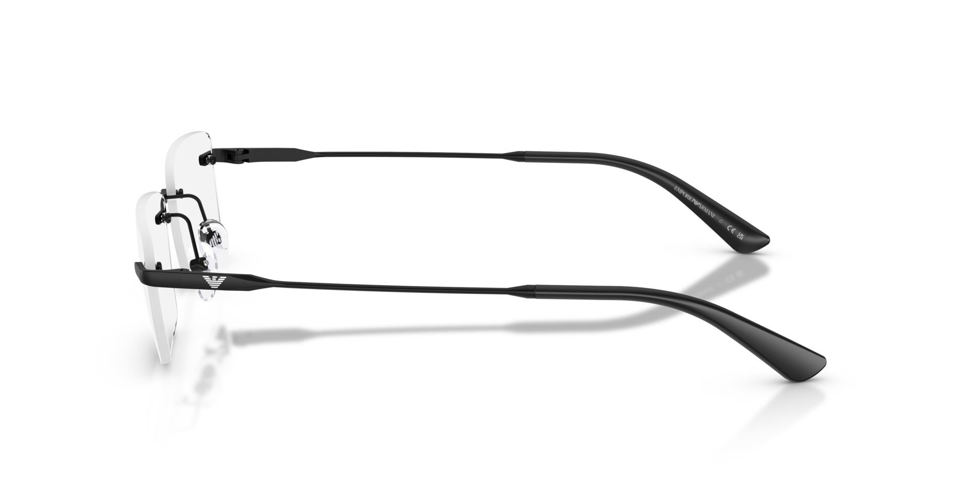 EA1195TD Matt Schwarz TitanEyeglass Frames von B24, Seitenansicht