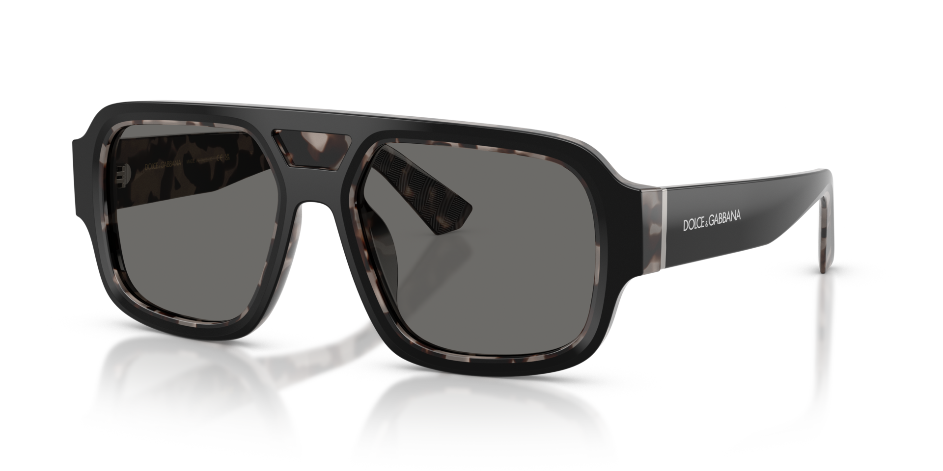 DG4516 Black On Grey Havana AcetaatSunglass Frames van B24, Hoekweergave