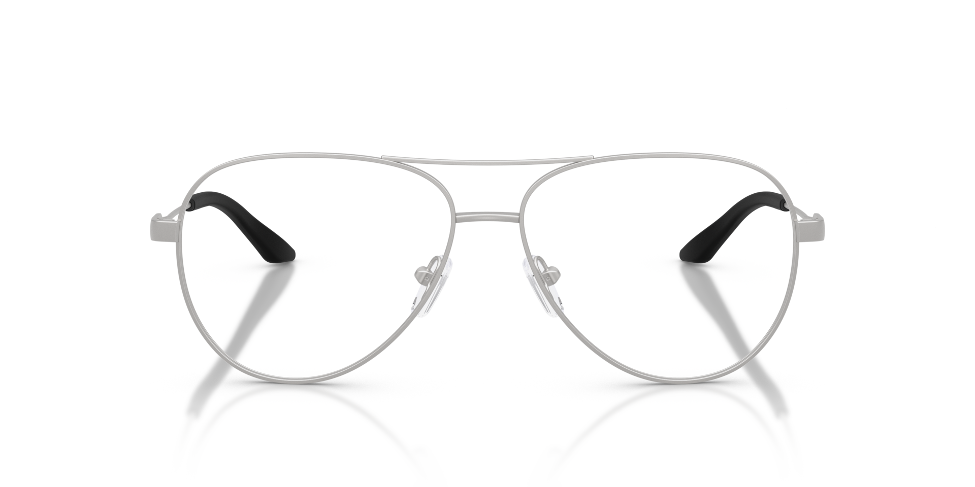 AX1077 Matte Silver MetaalEyeglass Frames van B24, Vooraanzicht