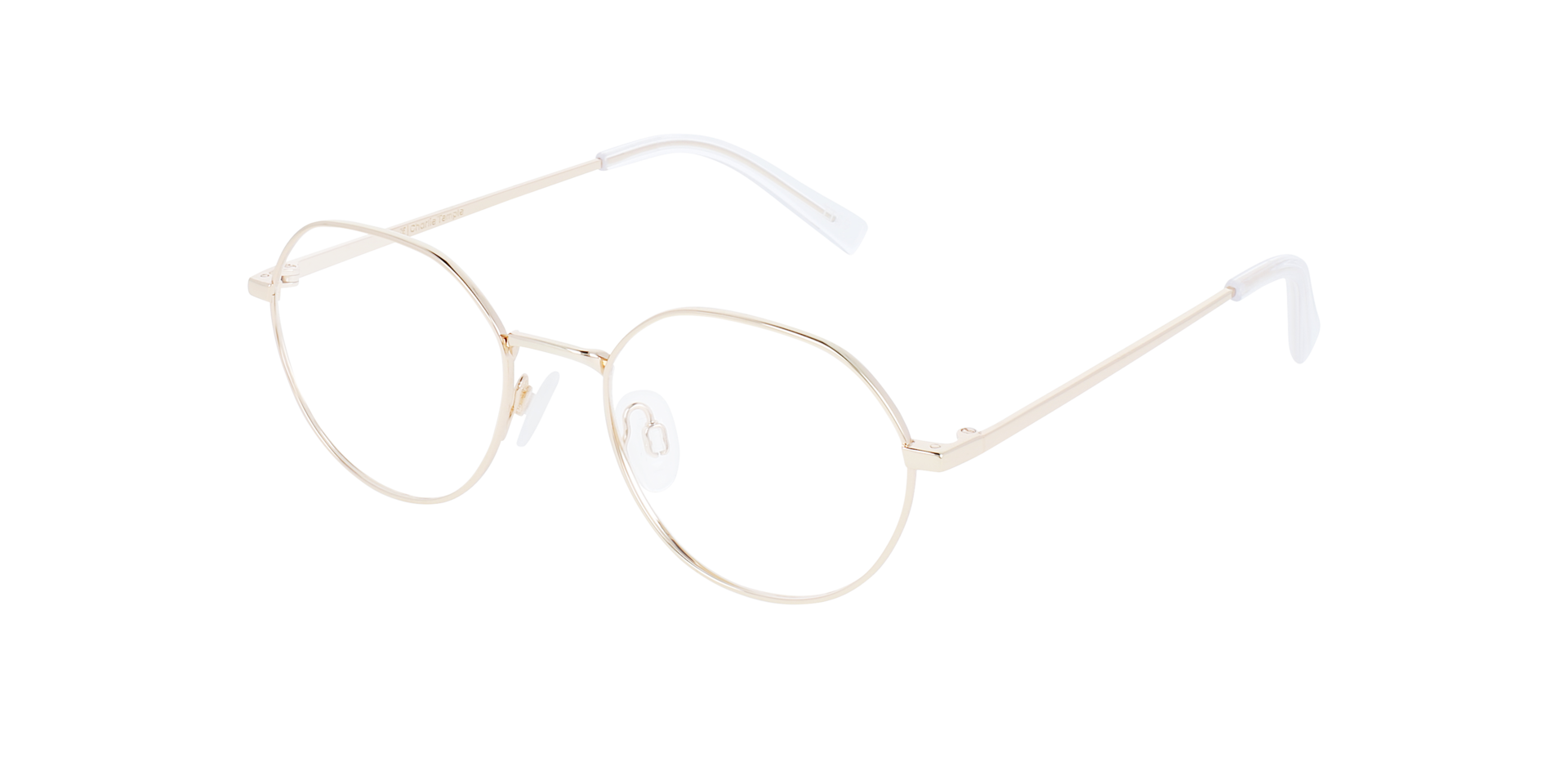 Logan Light Gold Titanium TitanEyeglass Frames von B24, Dreiviertelansicht