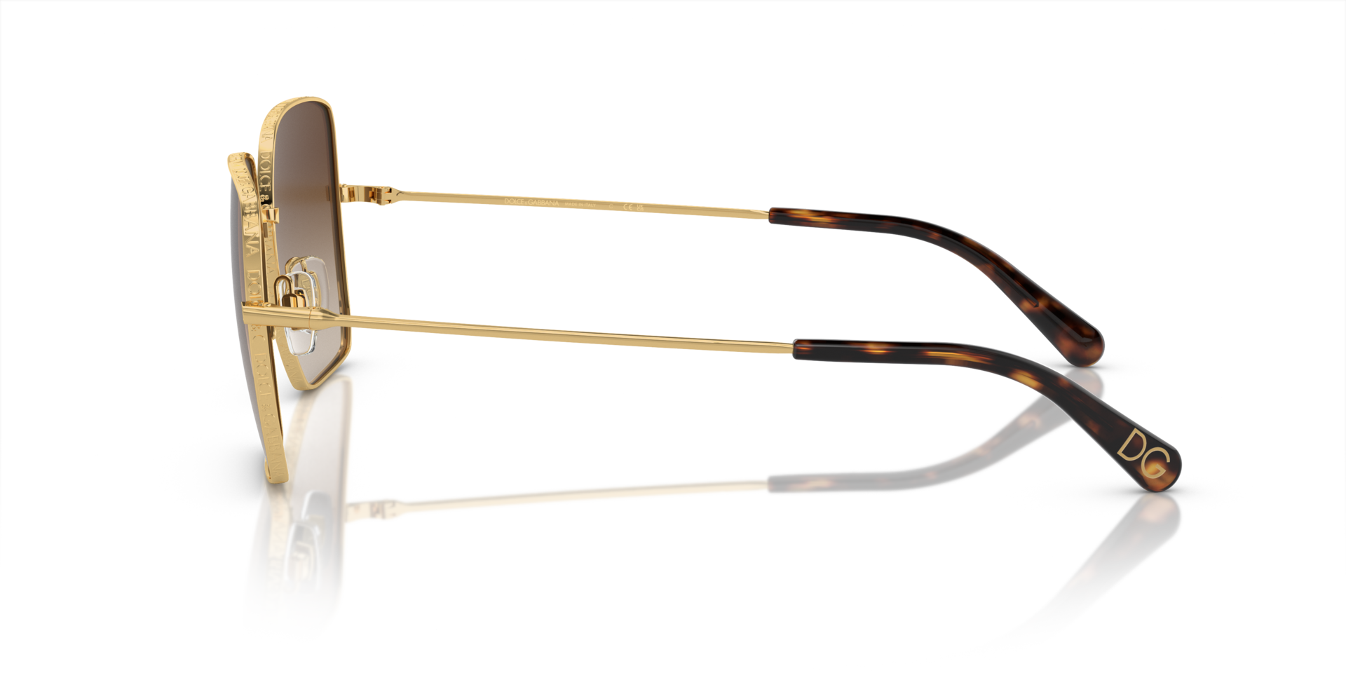 DG2242 Gold MetallSunglass Frames von B24, Seitenansicht