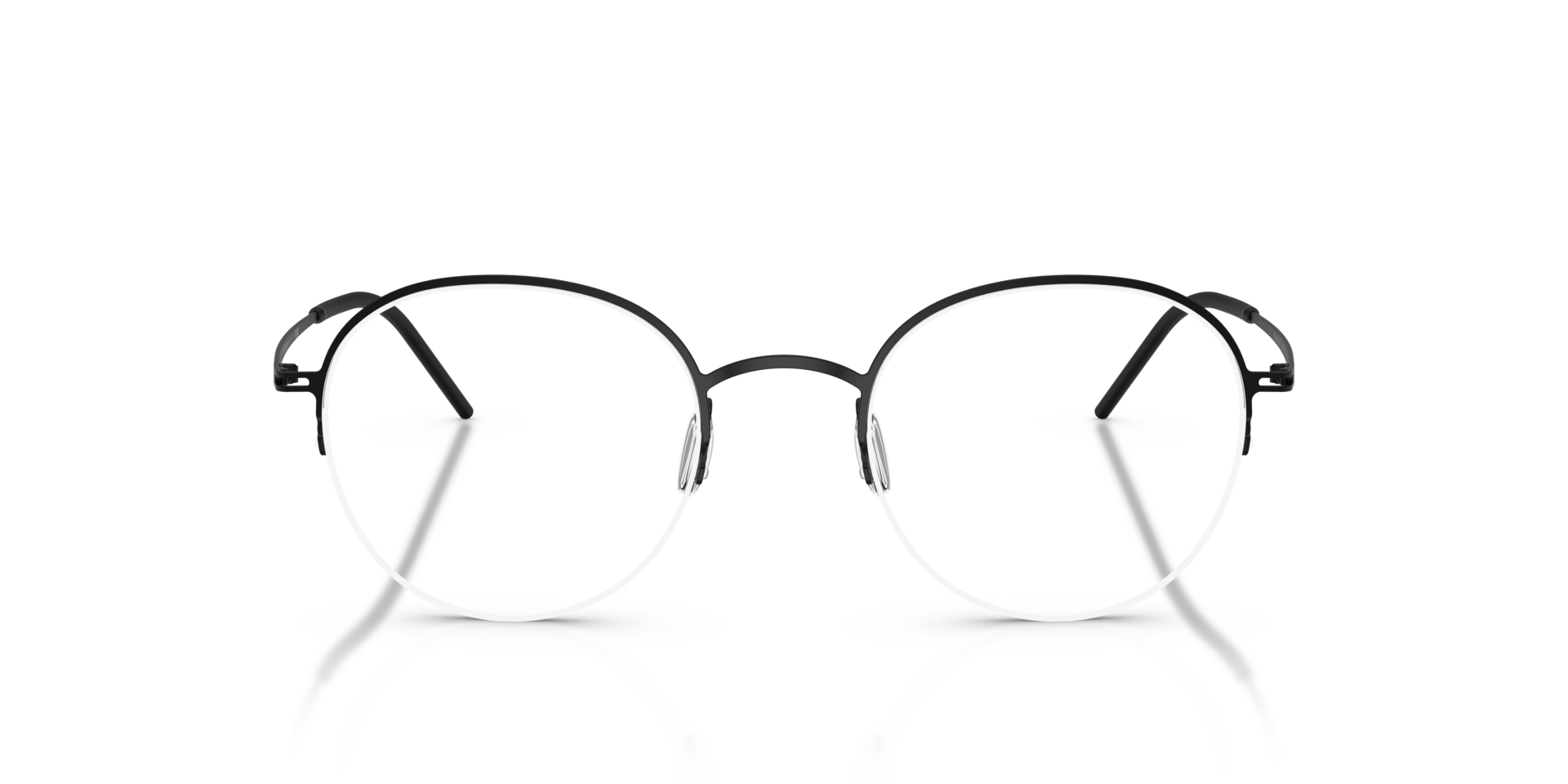 AR5169 Matzwart MetaalEyeglass Frames van B24, Vooraanzicht