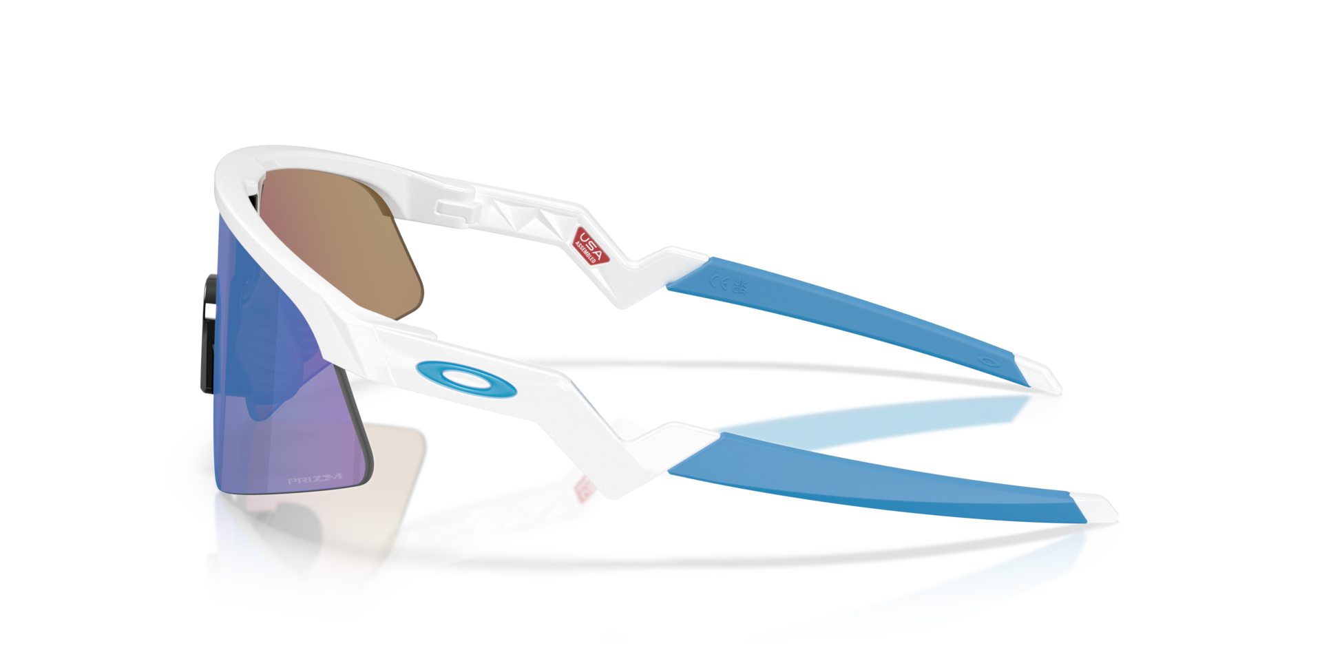 Resistor Sweep® (Youth Fit) Glanzend wit KunststofSunglass Frames van B24, Zijaanzicht