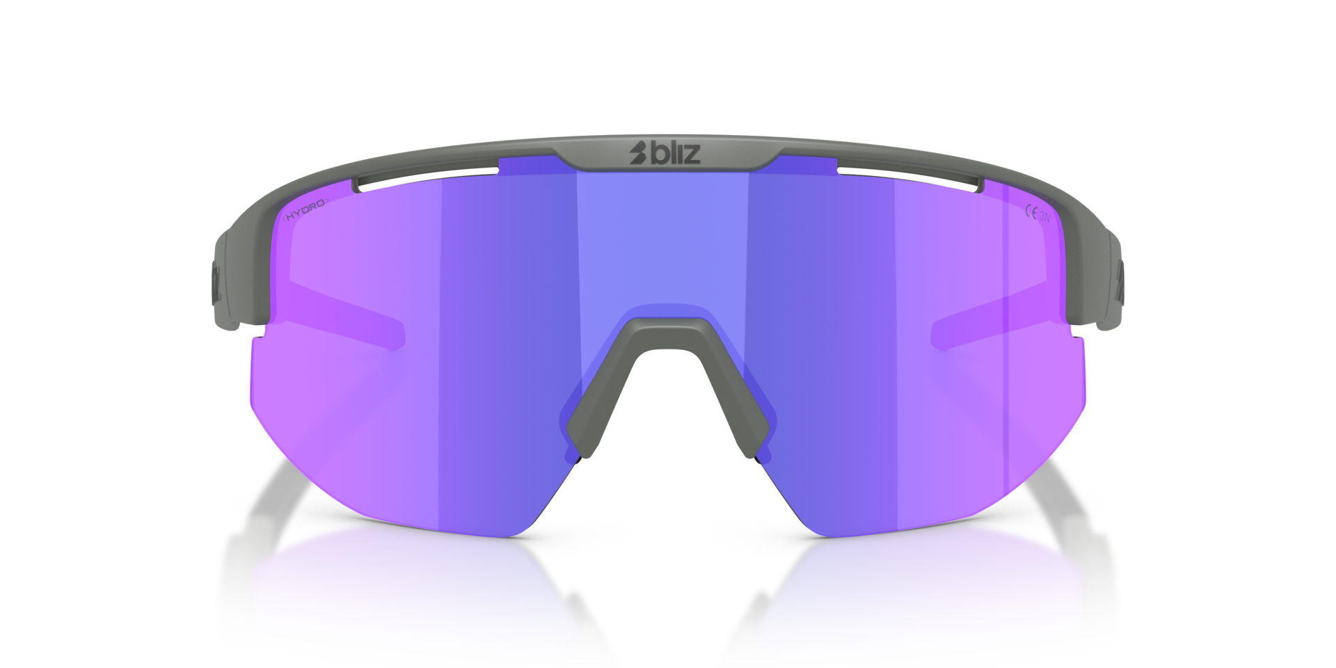 ZB7004 Matt Grau KunststoffSunglass Frames von B24, Vorderansicht