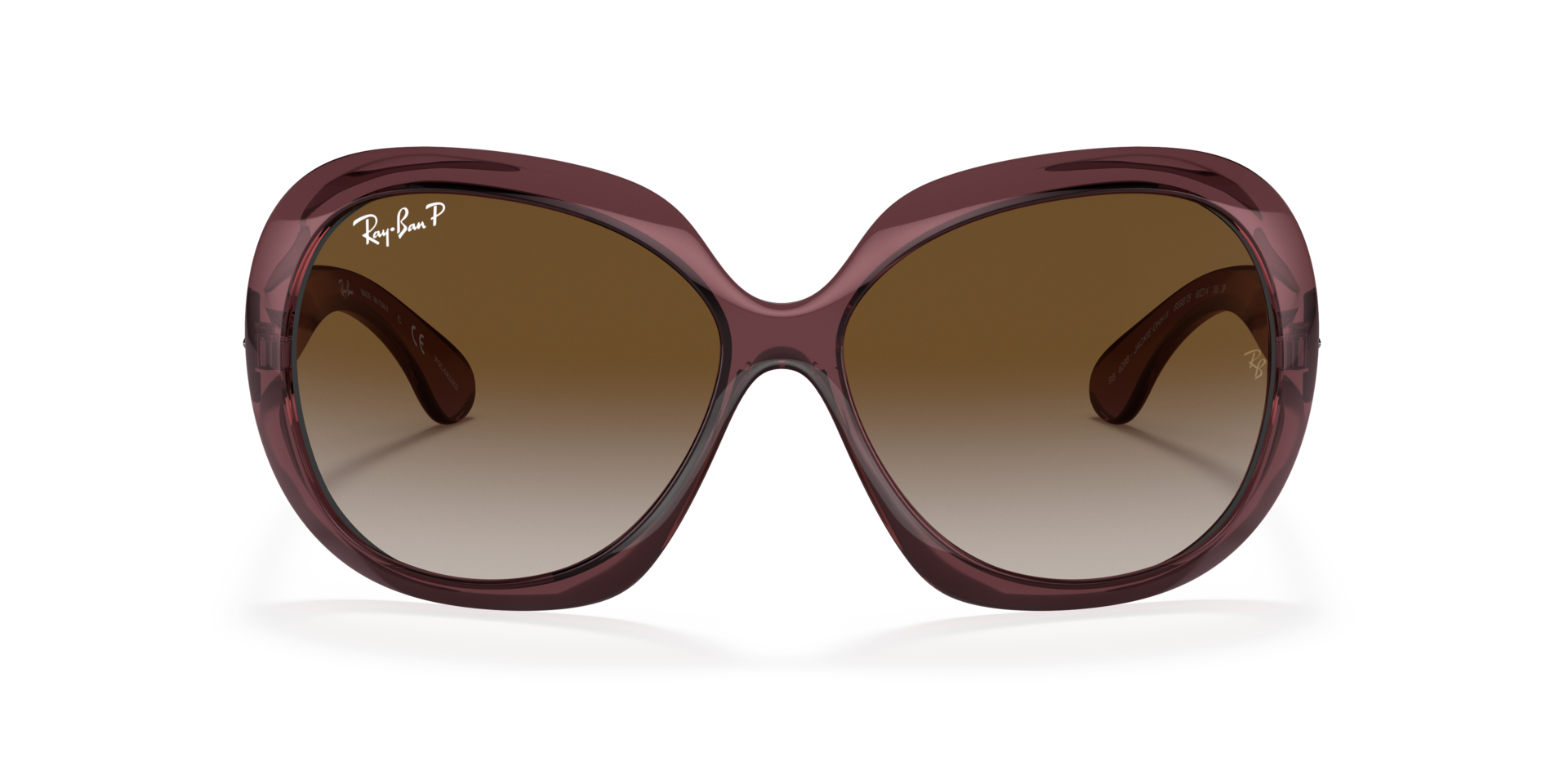 RB4098 Dunkelbraun transparent KunststoffSunglass Frames von B24, Vorderansicht