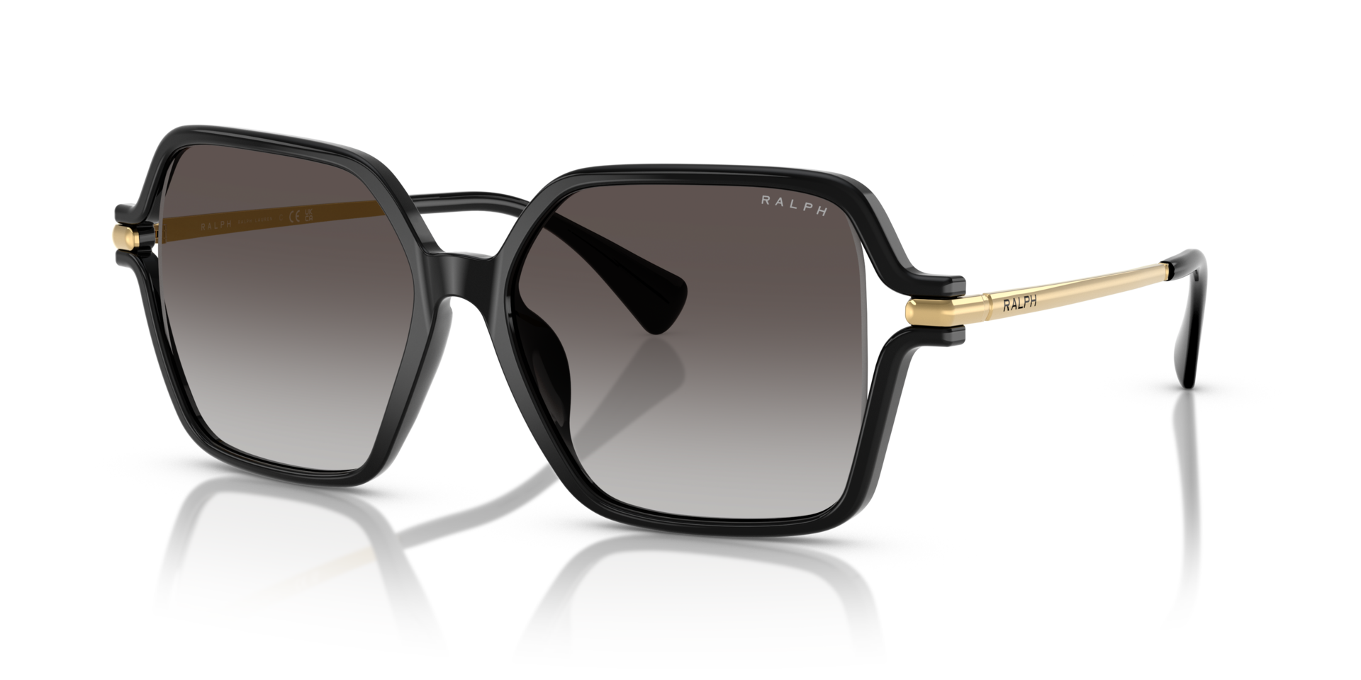 RA5319U Schwarz glänzend KunststoffSunglass Frames von B24, Dreiviertelansicht