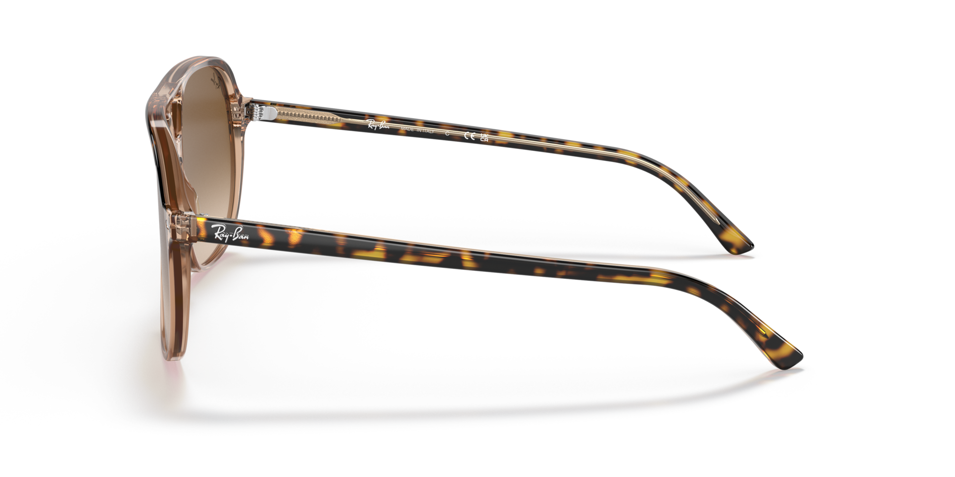 RB2198 Havana auf Braun transparent AcetatSunglass Frames von B24, Seitenansicht