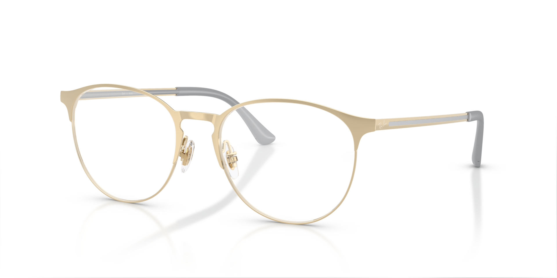 RB6375 Lichtgoud MetaalEyeglass Frames van B24, Hoekweergave
