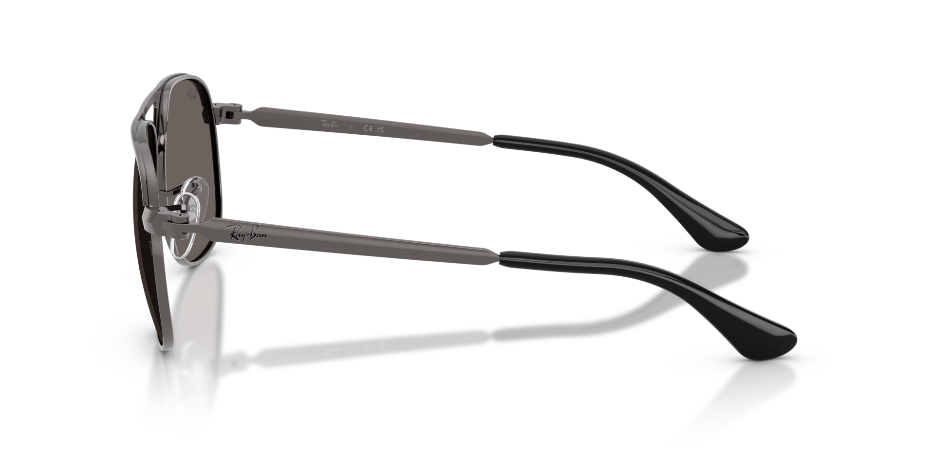 RB3793 Gunmetal MetallSunglass Frames von B24, Seitenansicht