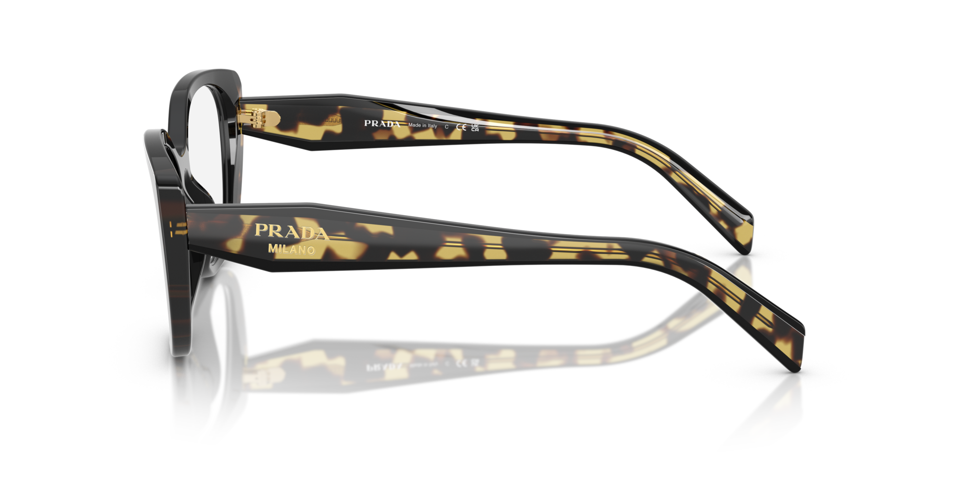 PR B04V Black & Medium Tortoise AcetatEyeglass Frames von B24, Seitenansicht