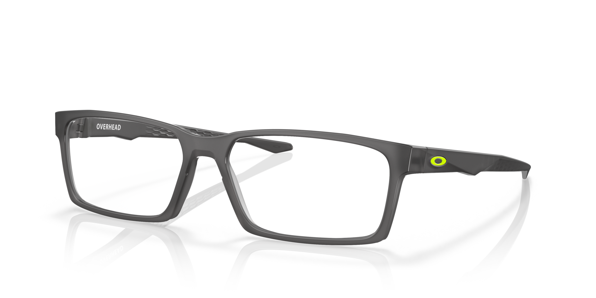 OVERHEAD Grau Rauch satiniert KunststoffEyeglass Frames von B24, Dreiviertelansicht