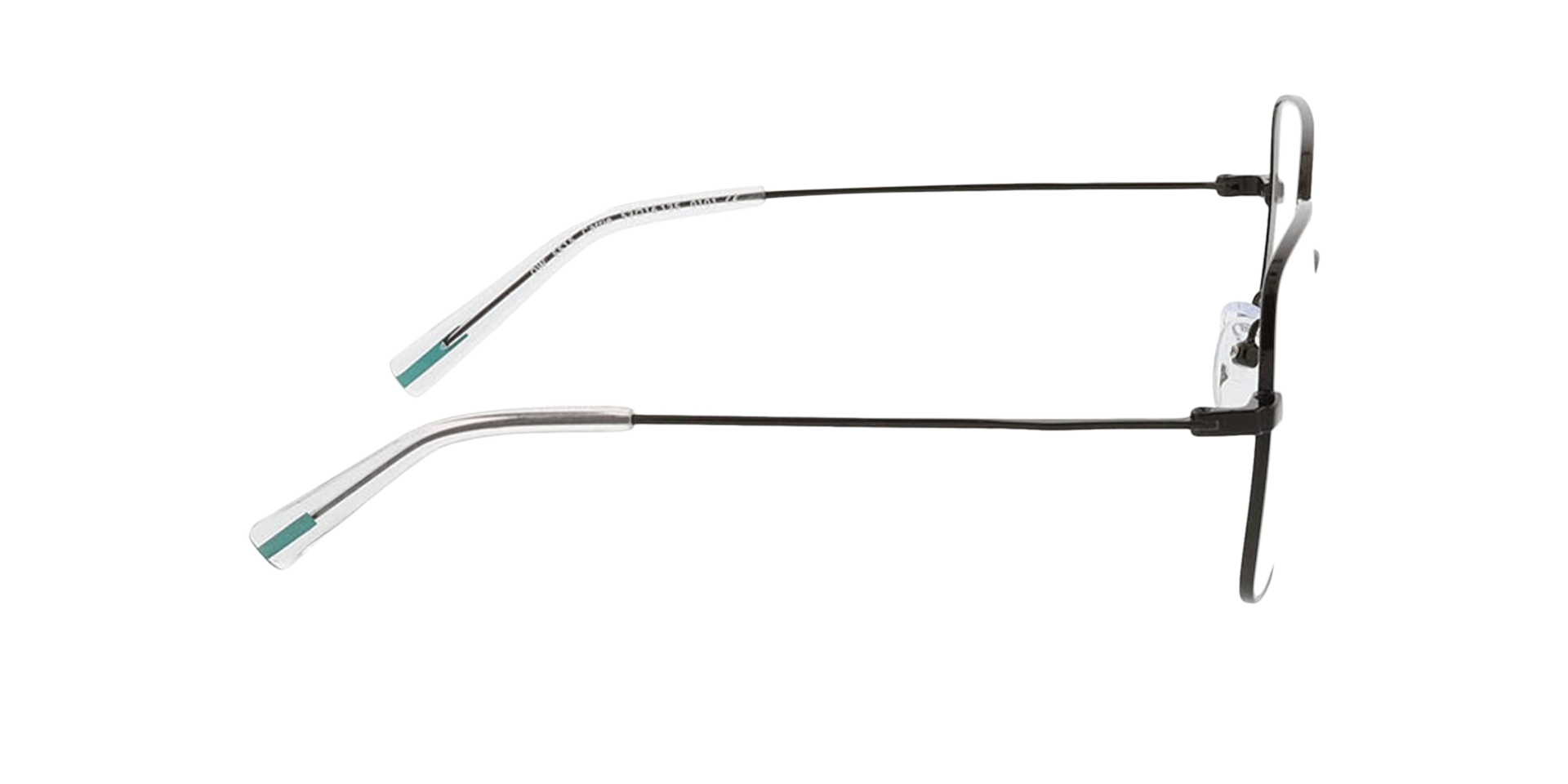 Carrie Parelachtig zwart MetaalEyeglass Frames van B24, Zijaanzicht