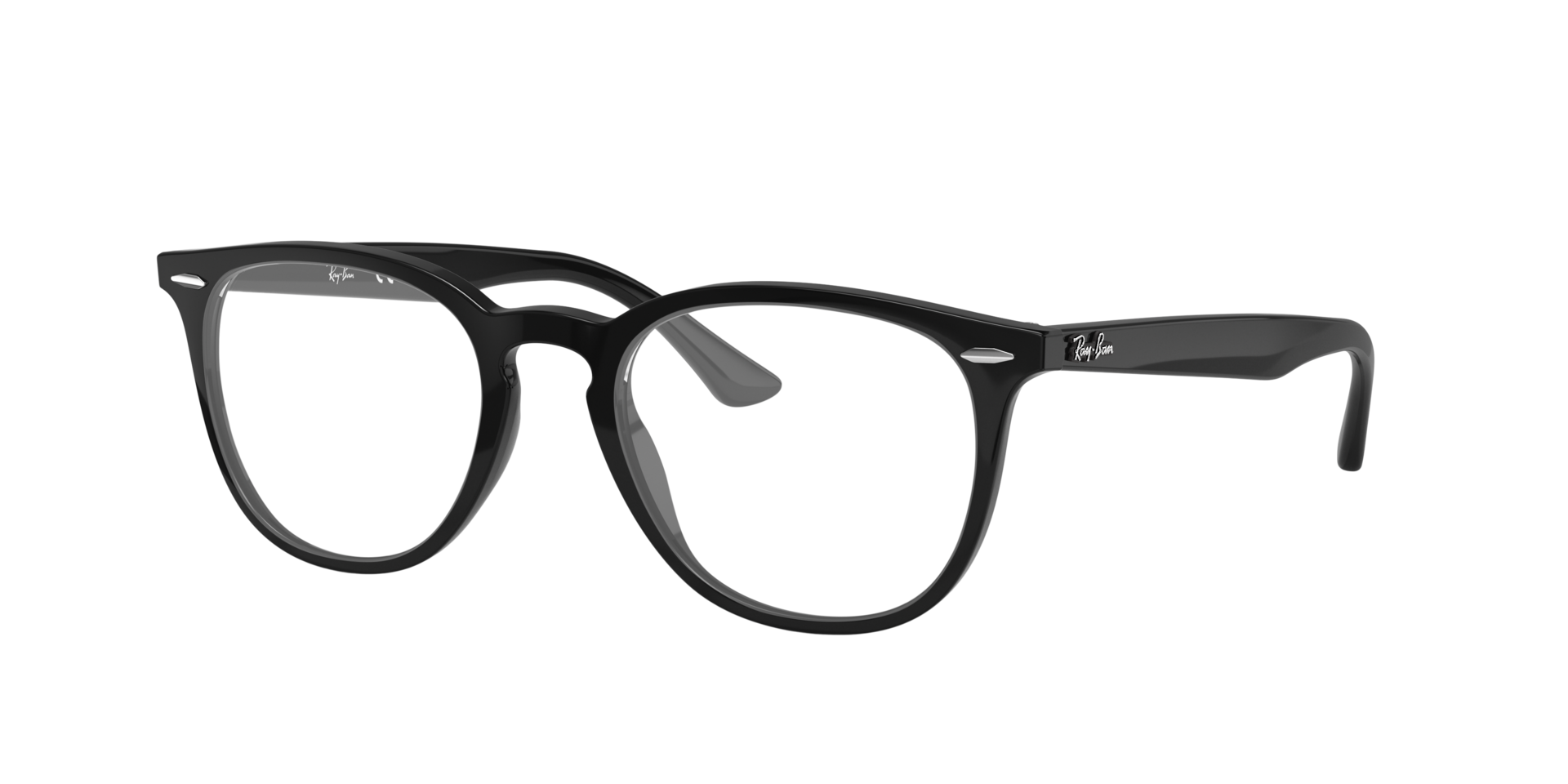 RB7159 Schwarz KunststoffEyeglass Frames von B24, Dreiviertelansicht