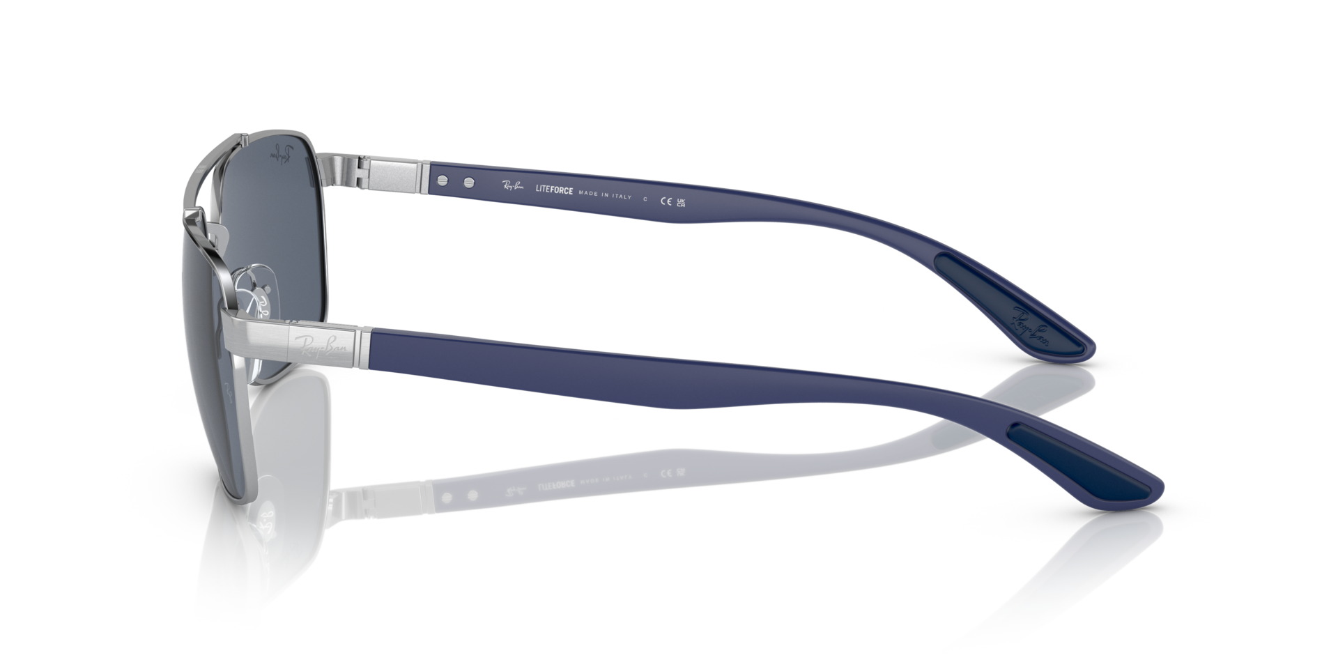 RB3701 Zilver MetaalSunglass Frames van B24, Zijaanzicht