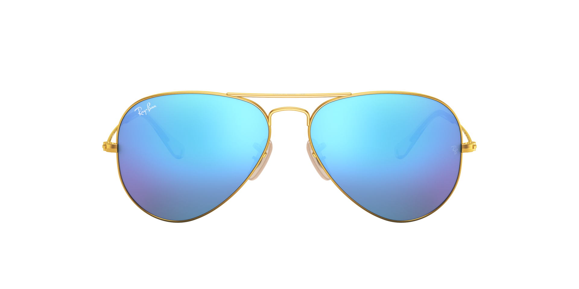 Goud Aviator Flash Lenses -  Metal Zonnebrillen