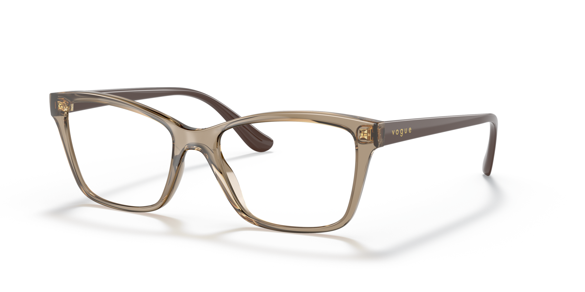 VO5420 Braun transparent KunststoffEyeglass Frames von B24, Dreiviertelansicht