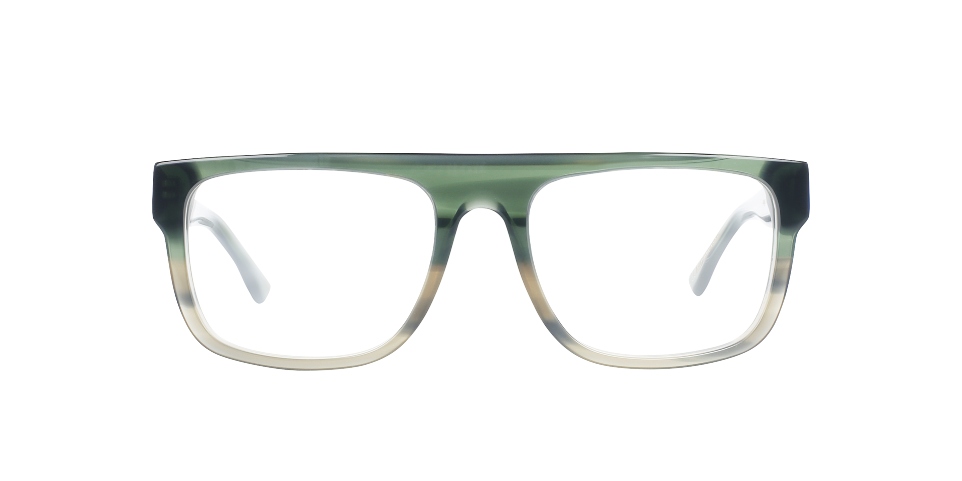 Jagger Khaki Fade AcetatEyeglass Frames von B24, Vorderansicht