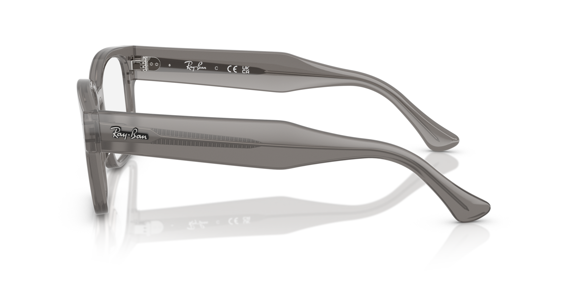 RB7256 Grau transparent KunststoffEyeglass Frames von B24, Seitenansicht