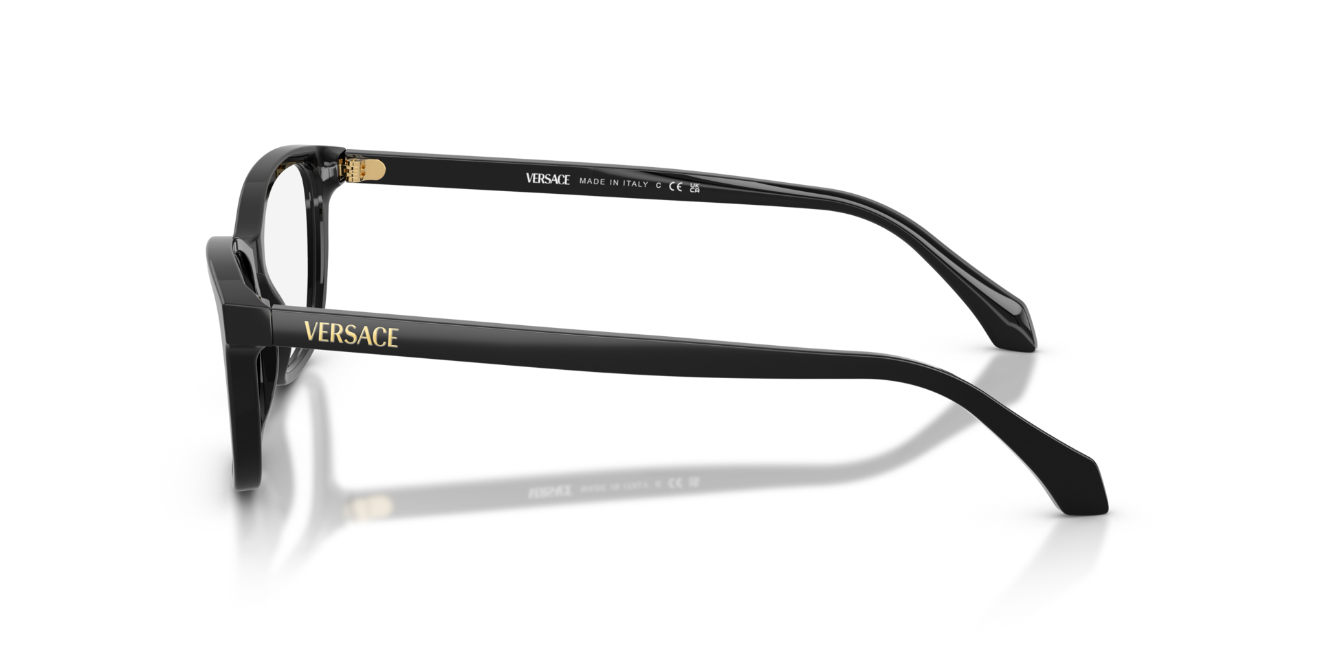 VE3375 Zwart AcetaatEyeglass Frames van B24, Zijaanzicht