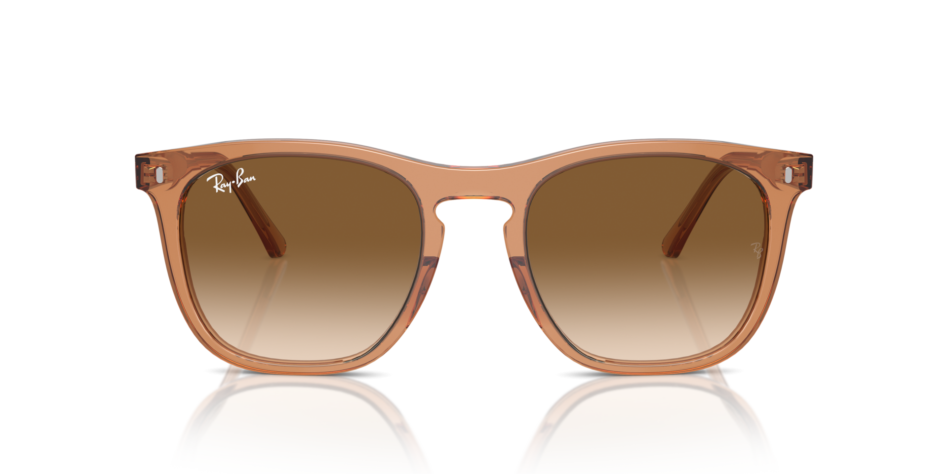 RB2210 Transparant bruin KunststofSunglass Frames van B24, Vooraanzicht