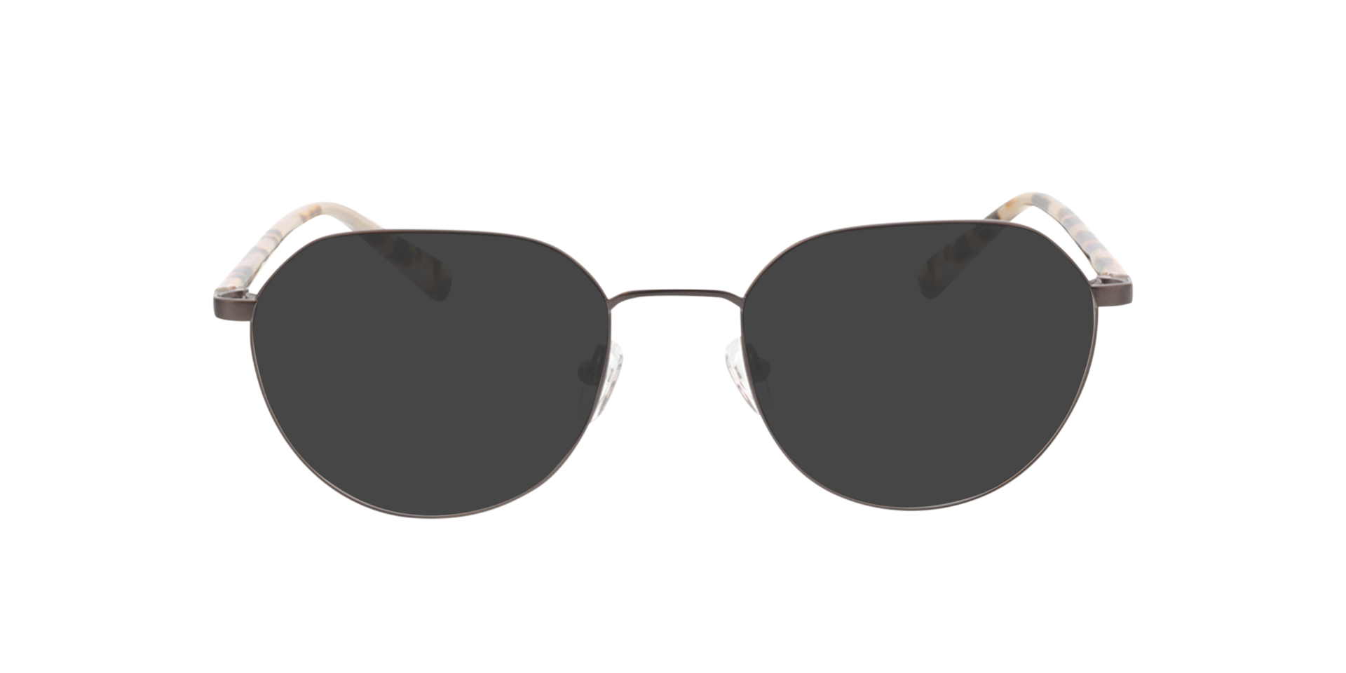 Eos Antraciet  &  wit Havana MetaalEyeglass Frames van B24, met getinte lenzen