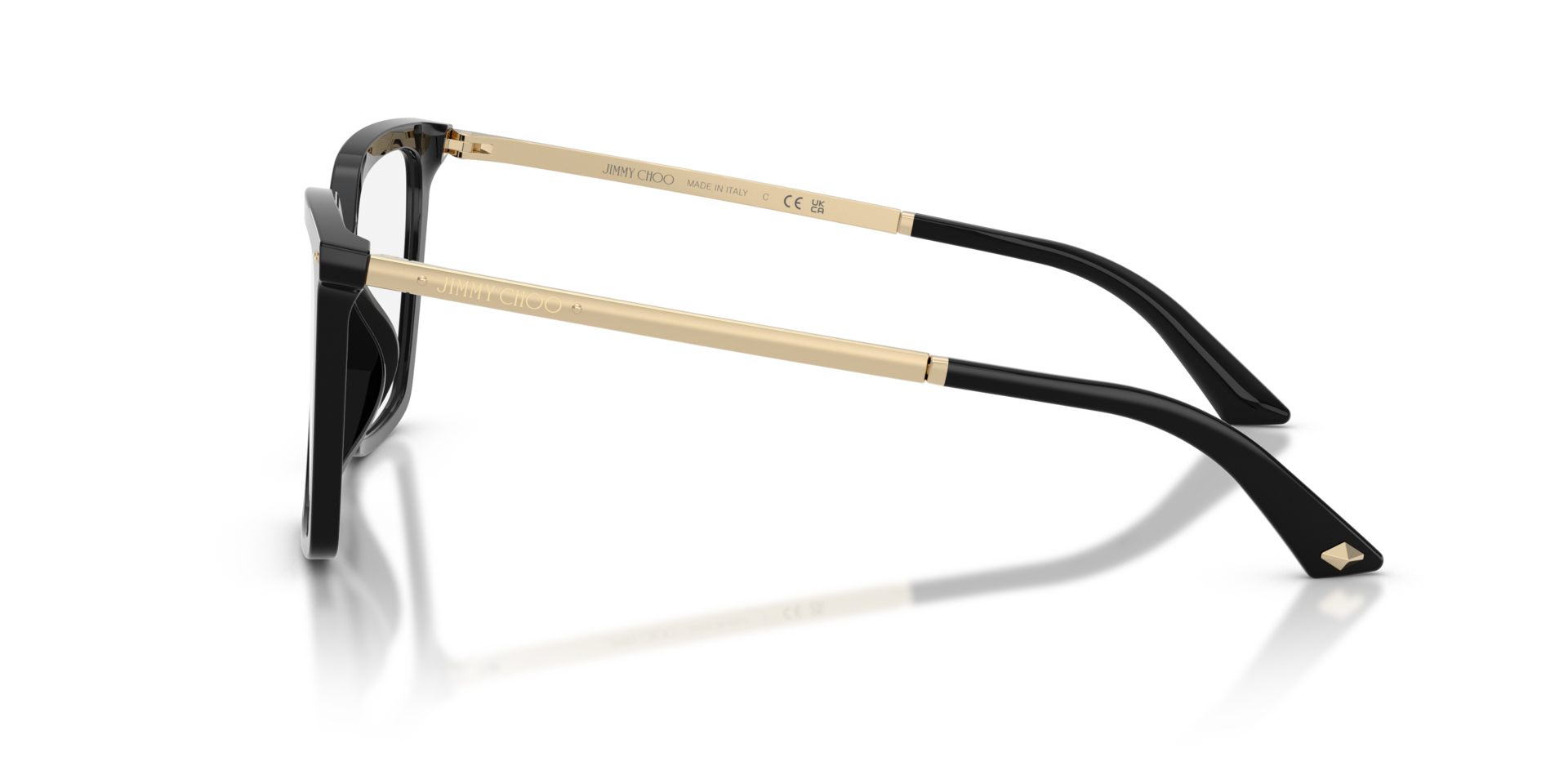 JC3054U Zwart AcetaatEyeglass Frames van B24, Zijaanzicht