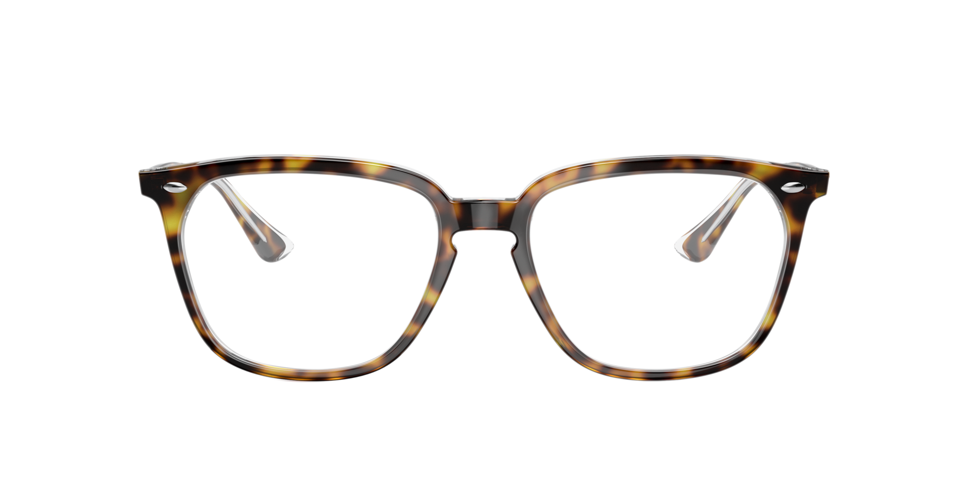 RB4362V Havana auf Transparent AcetatEyeglass Frames von B24, Vorderansicht
