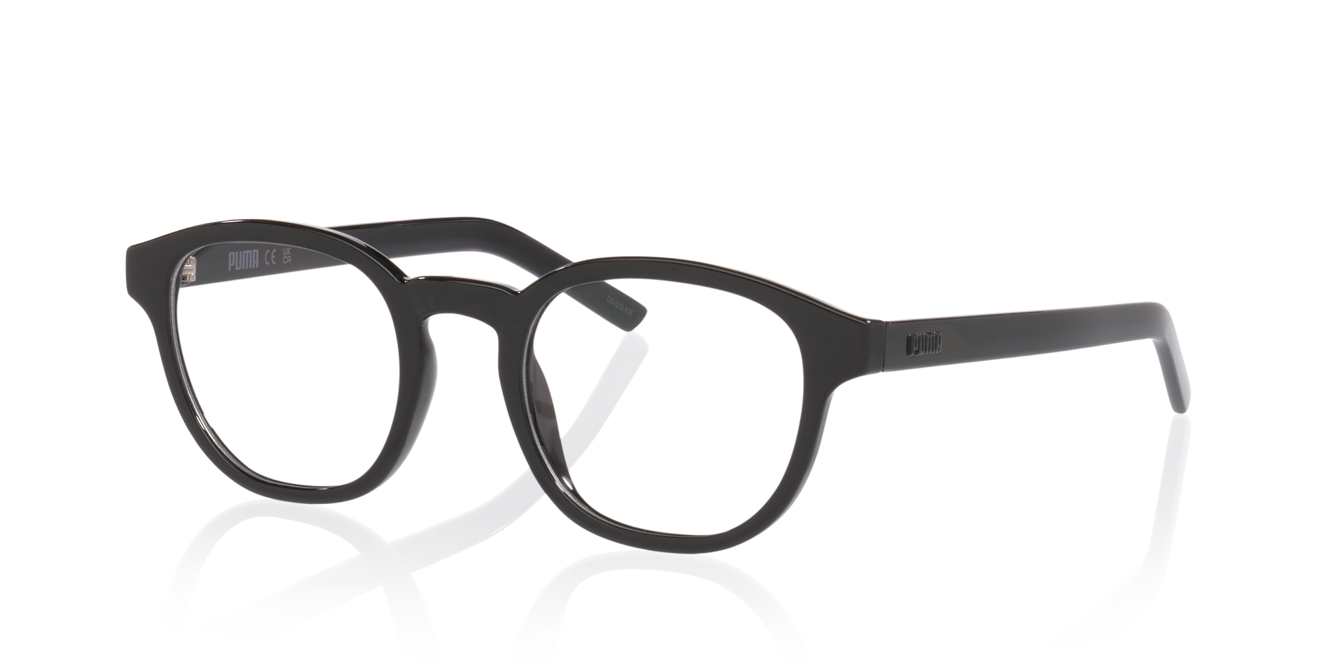 PU0516O Schwarz KunststoffEyeglass Frames von B24, Dreiviertelansicht