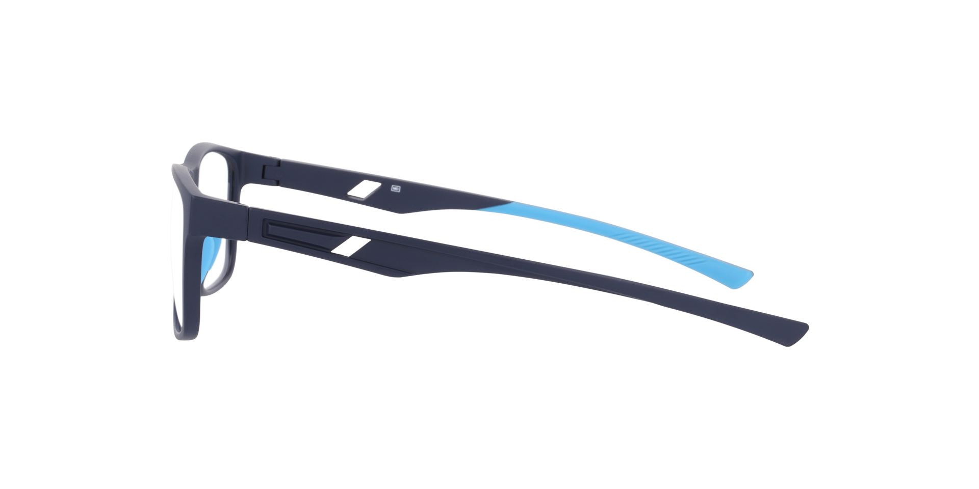 Indiana Navy Blue KunststofEyeglass Frames van B24, Zijaanzicht