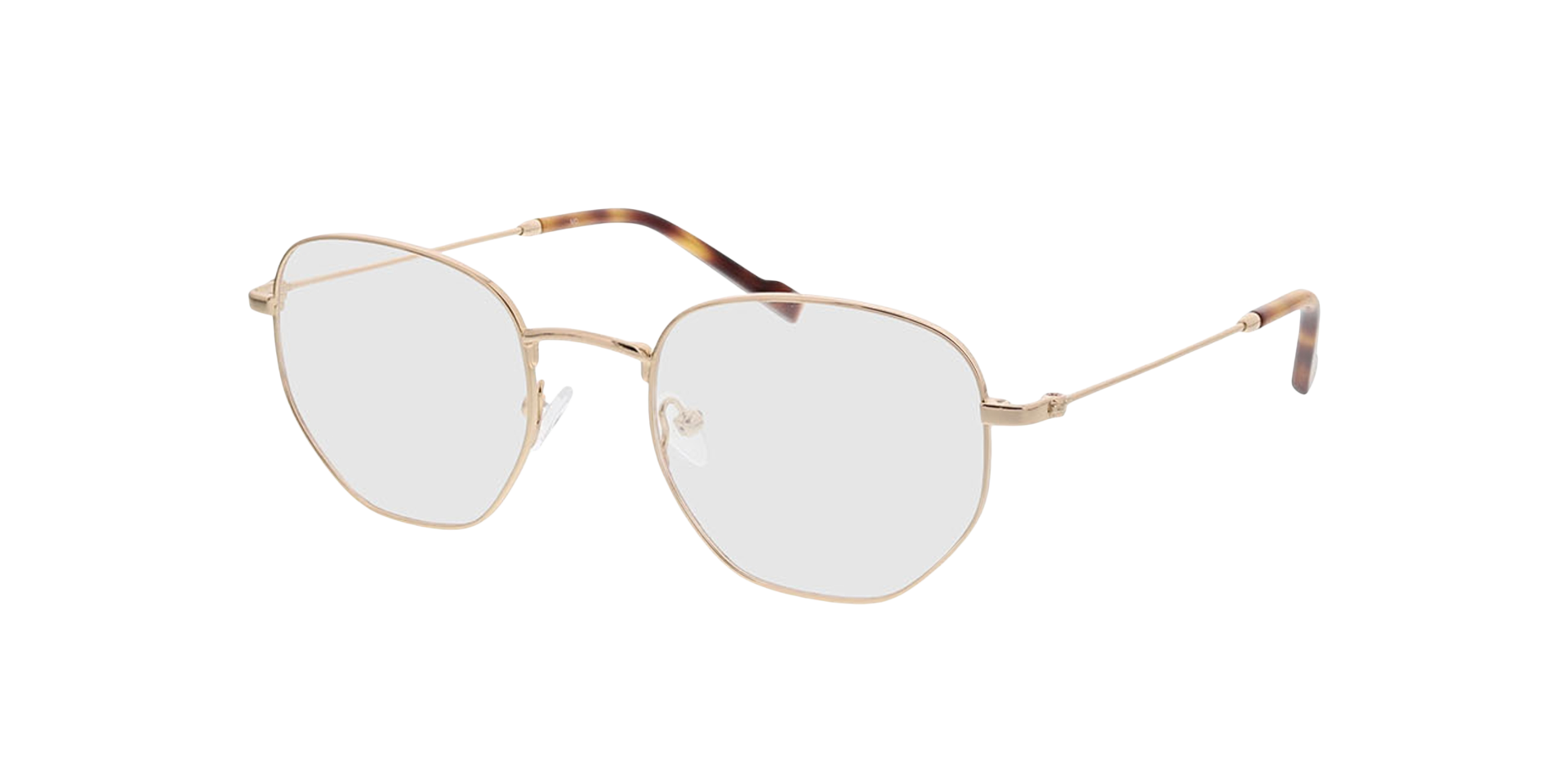 Halifax Gold  &  Havana MetallEyeglass Frames von B24, Dreiviertelansicht
