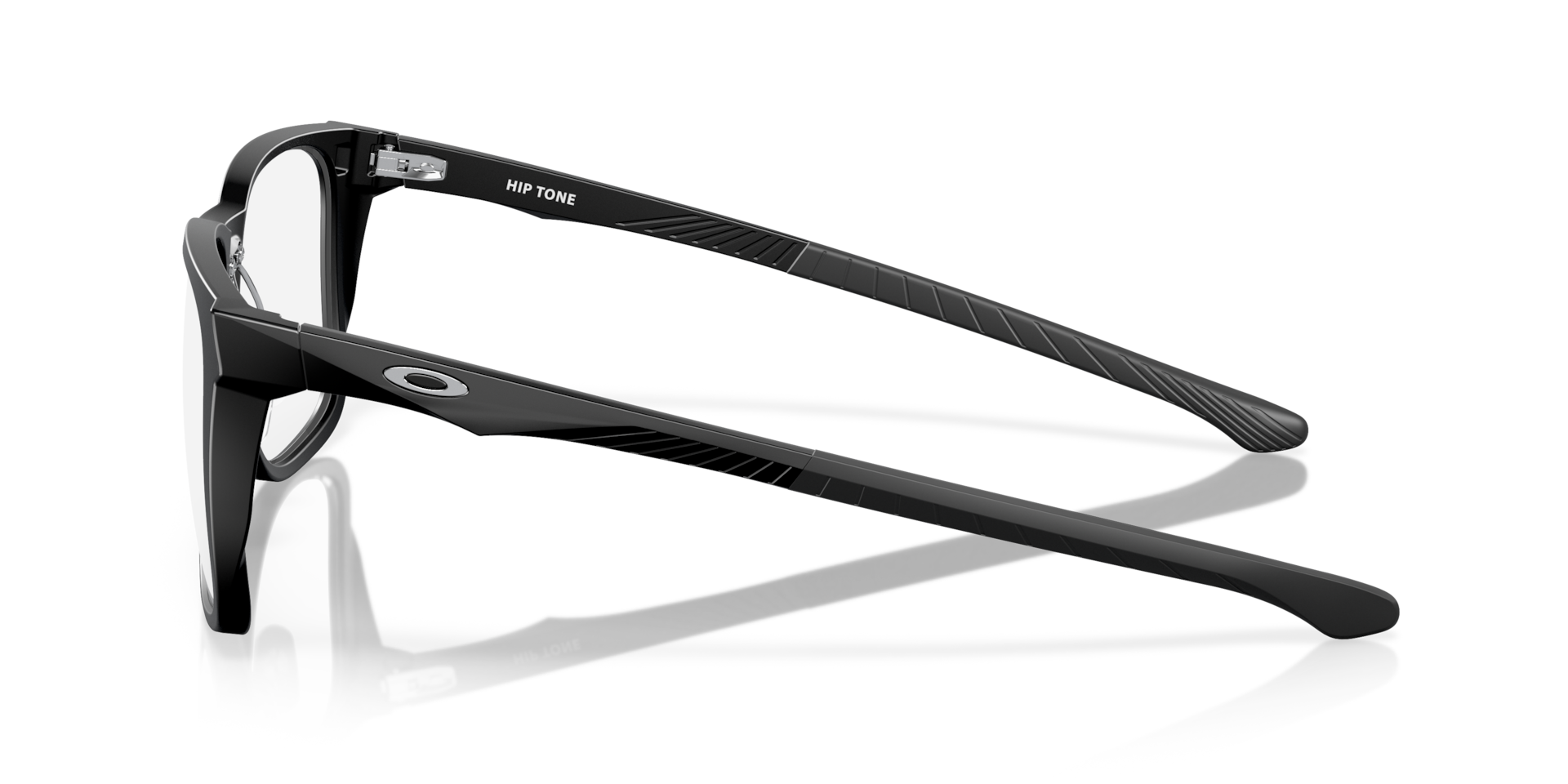 Hip Tone Schwarz satiniert KunststoffEyeglass Frames von B24, Seitenansicht