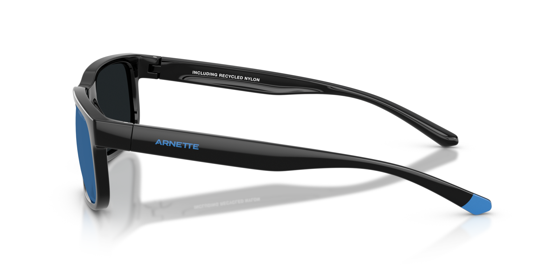 AN4372 Recycled Black KunststofSunglass Frames van B24, Zijaanzicht