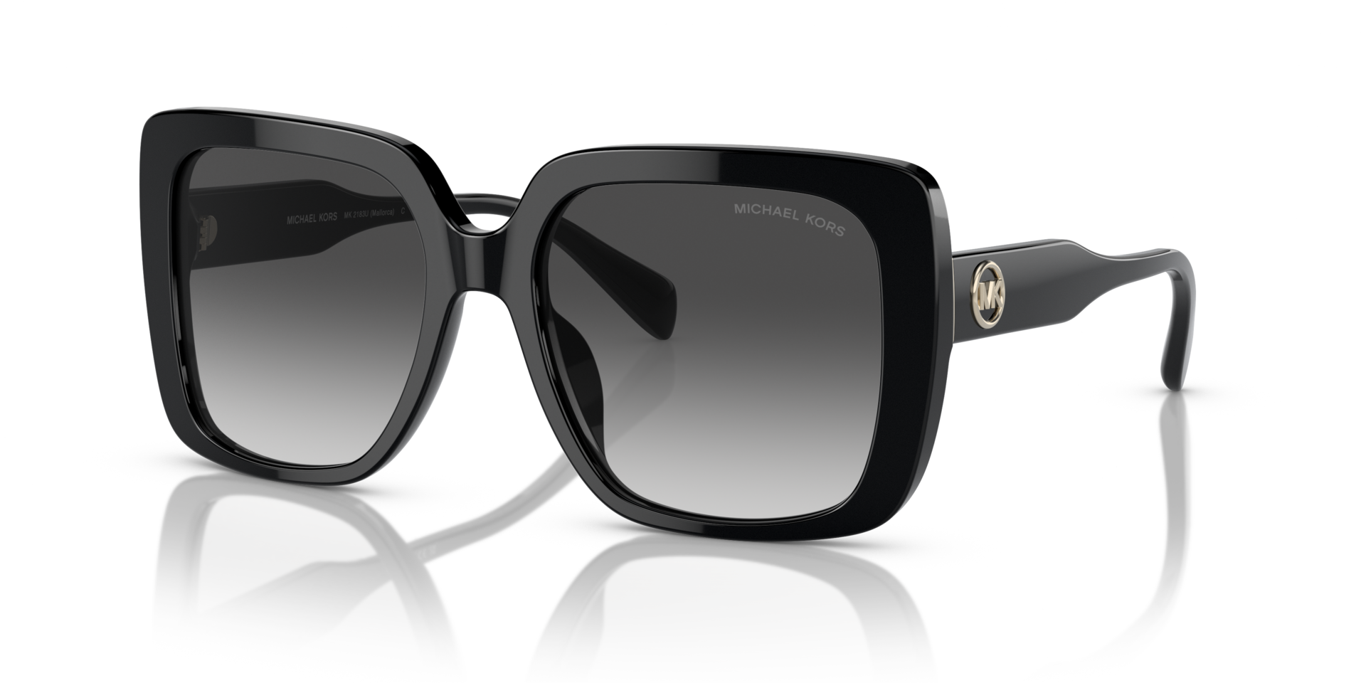 MK2183U Zwart AcetaatSunglass Frames van B24, Hoekweergave