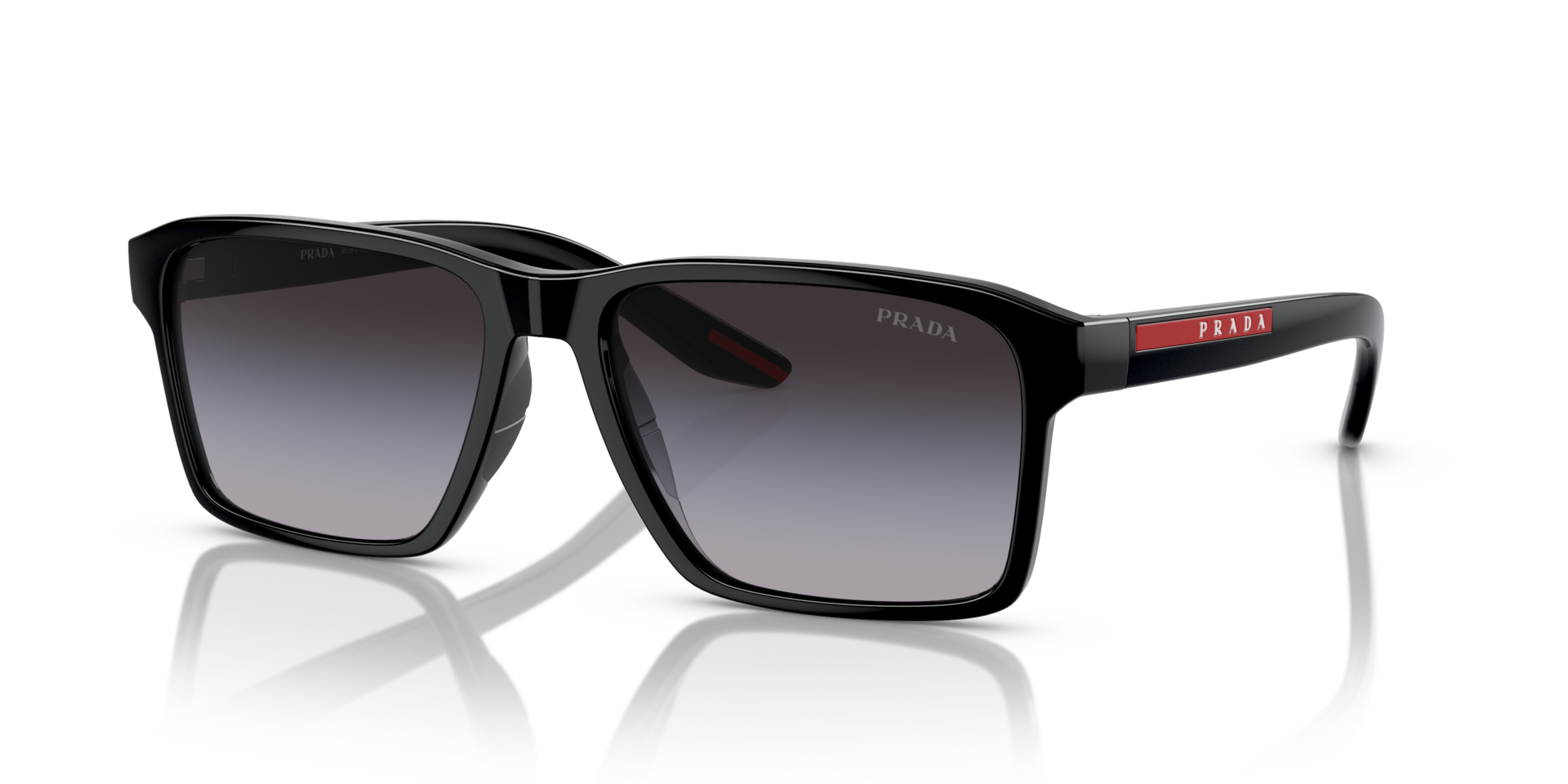 PS 05YS Schwarz KunststoffSunglass Frames von B24, Dreiviertelansicht
