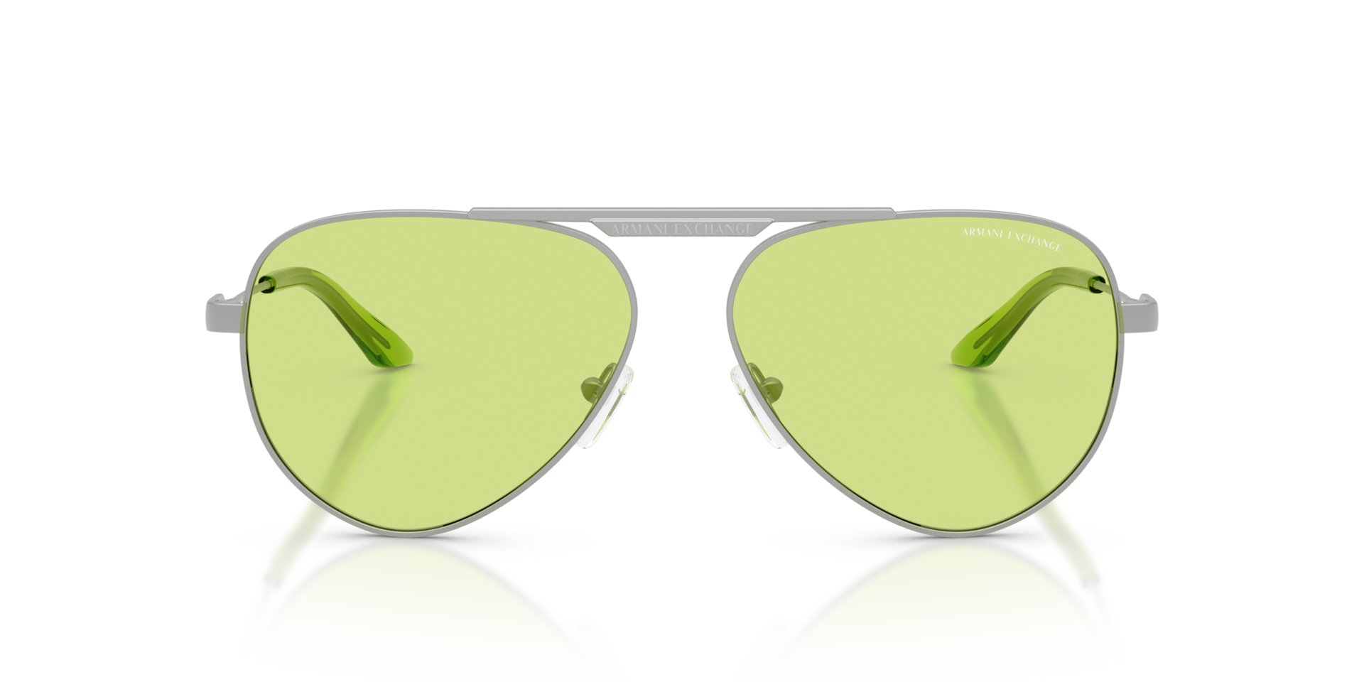 AX2060S Matte Silver MetaalSunglass Frames van B24, Vooraanzicht