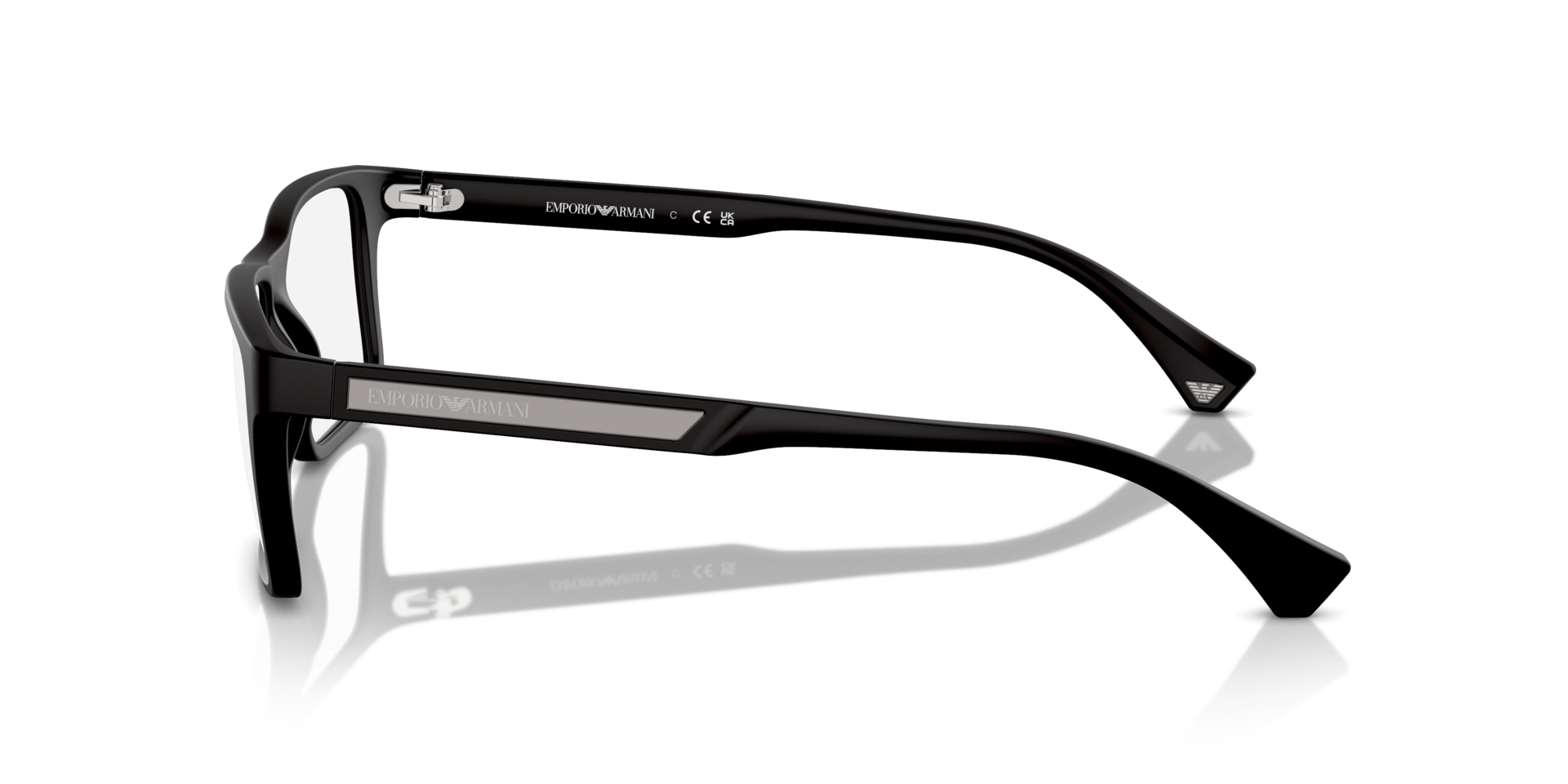 EA3038 Rubber zwart KunststofEyeglass Frames van B24, Zijaanzicht