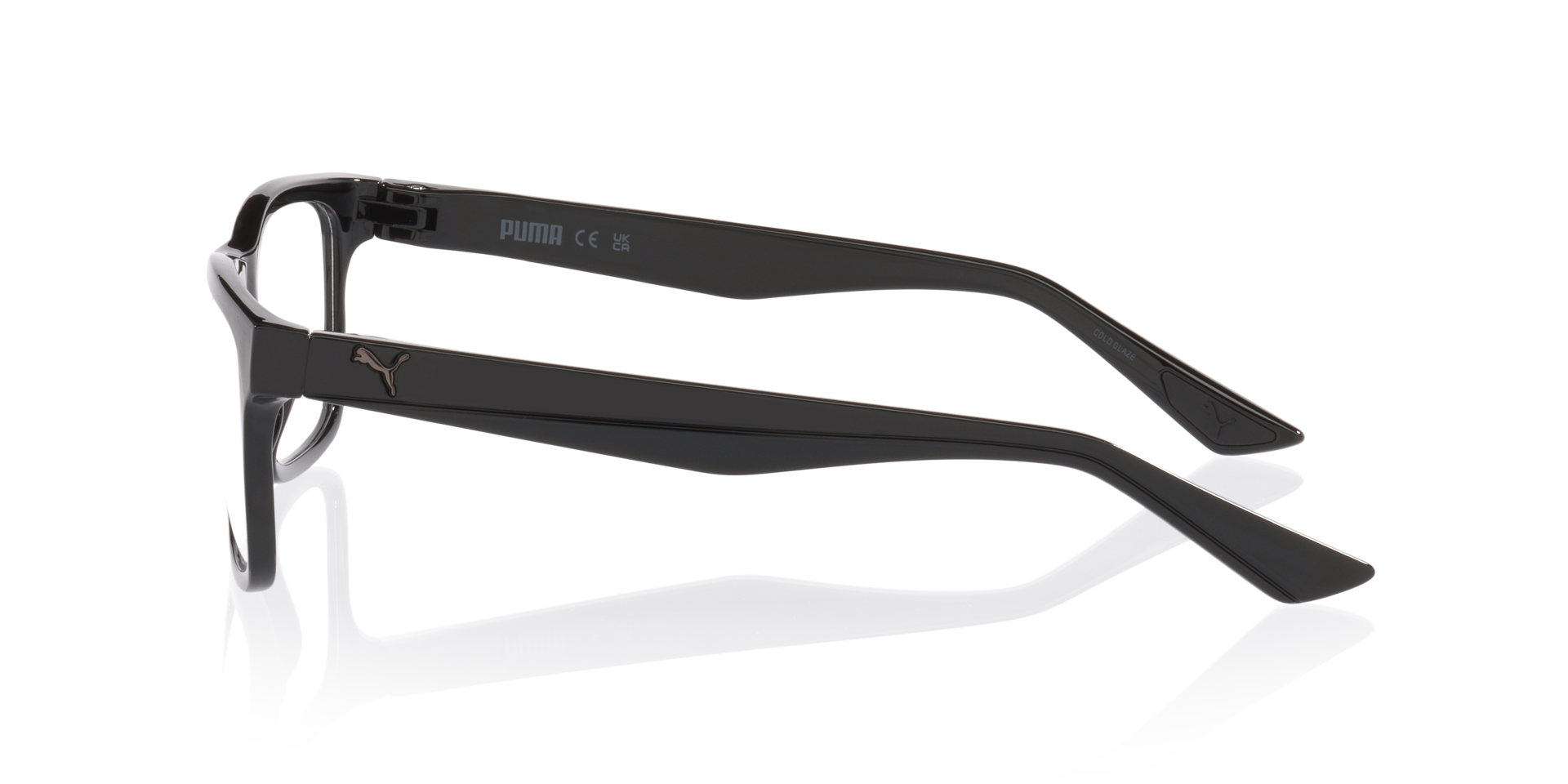 PU0509O Zwart KunststofEyeglass Frames van B24, Zijaanzicht