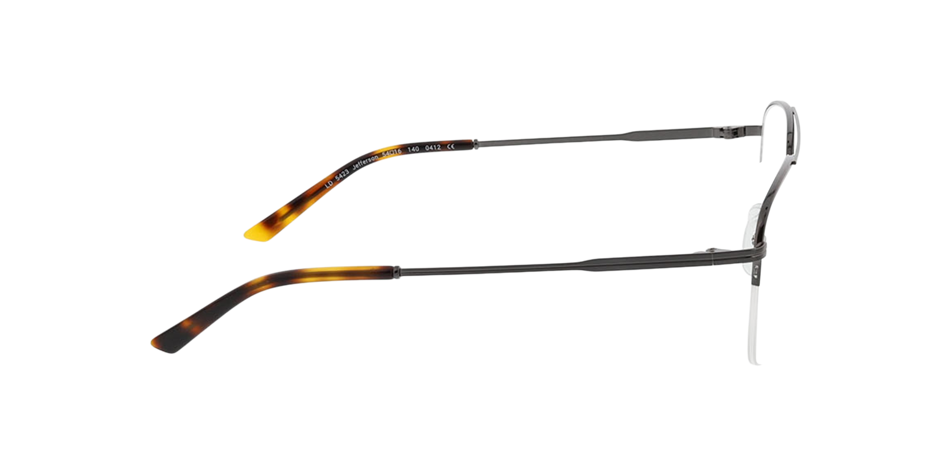 Jefferson Gun  &  Havana MetallEyeglass Frames von B24, Seitenansicht