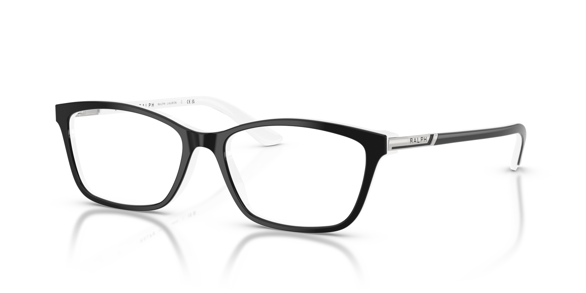 RA7044 Schwarz AcetatEyeglass Frames von B24, Dreiviertelansicht